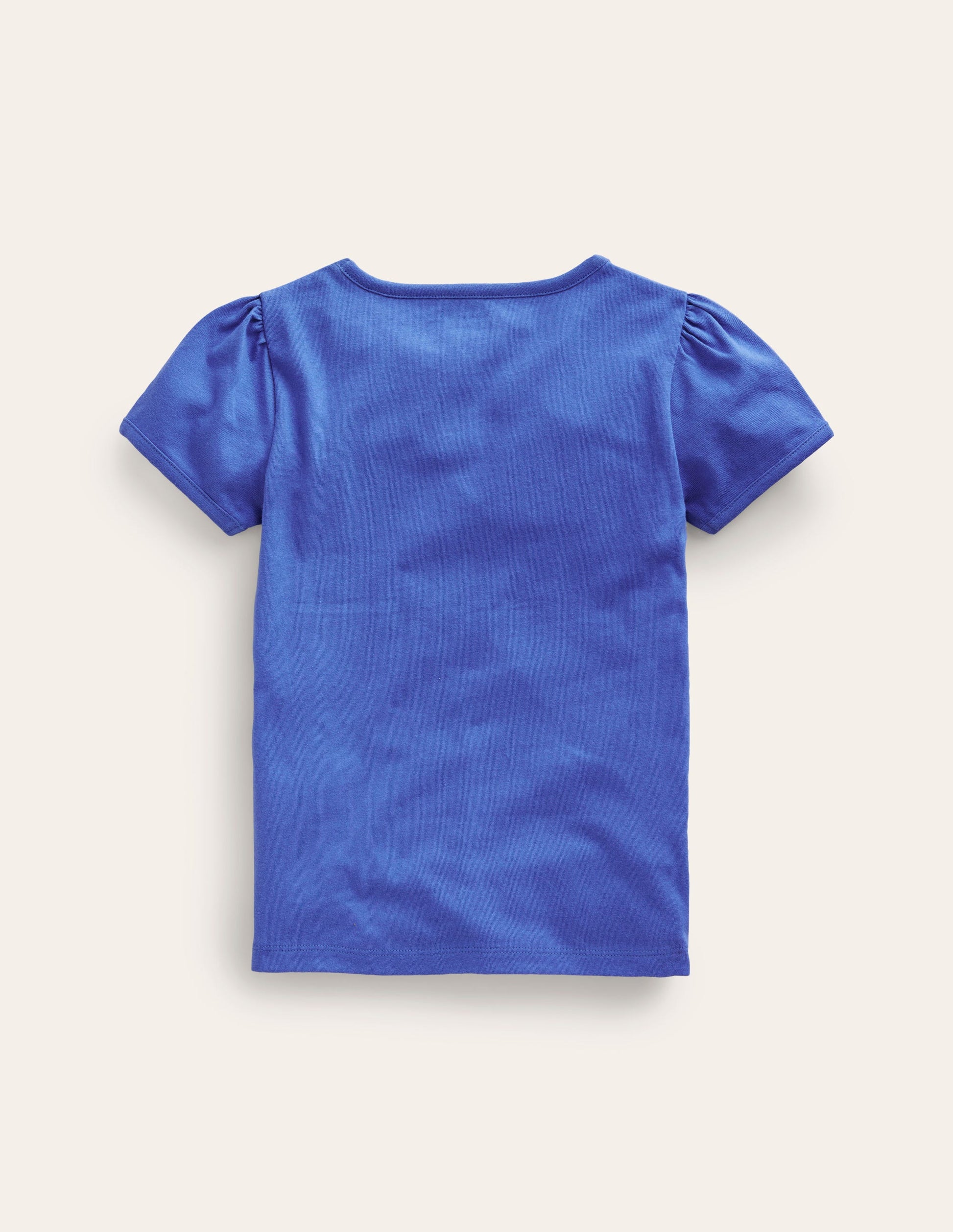 Puff Sleeve Appliqué T-shirt-Bluejay Unicorn-2