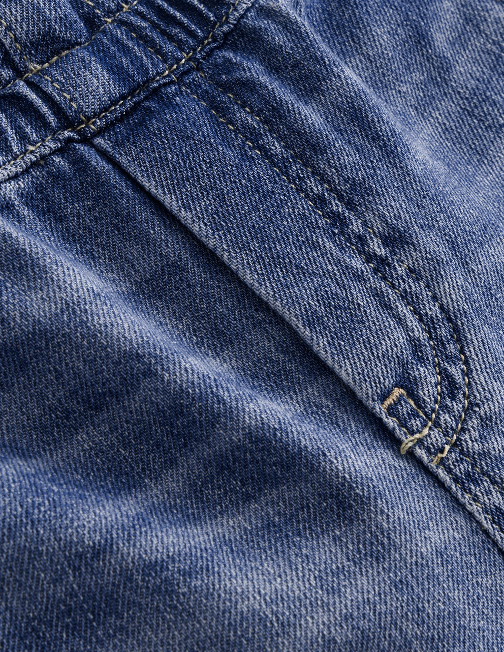 Pull-on Shorts-Plain Denim - Image 3