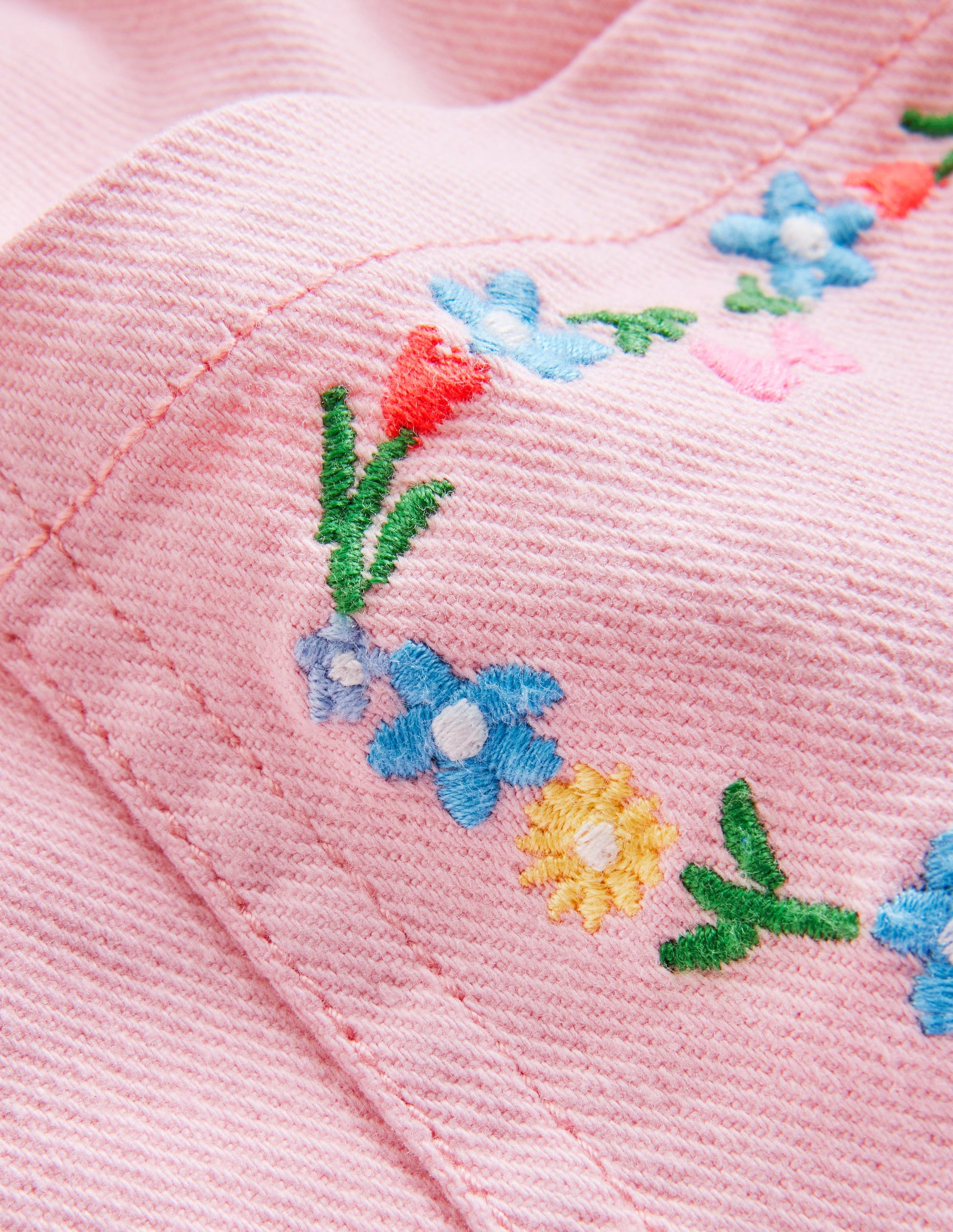 Pull-on Shorts-Ballet Pink Embroidery-3
