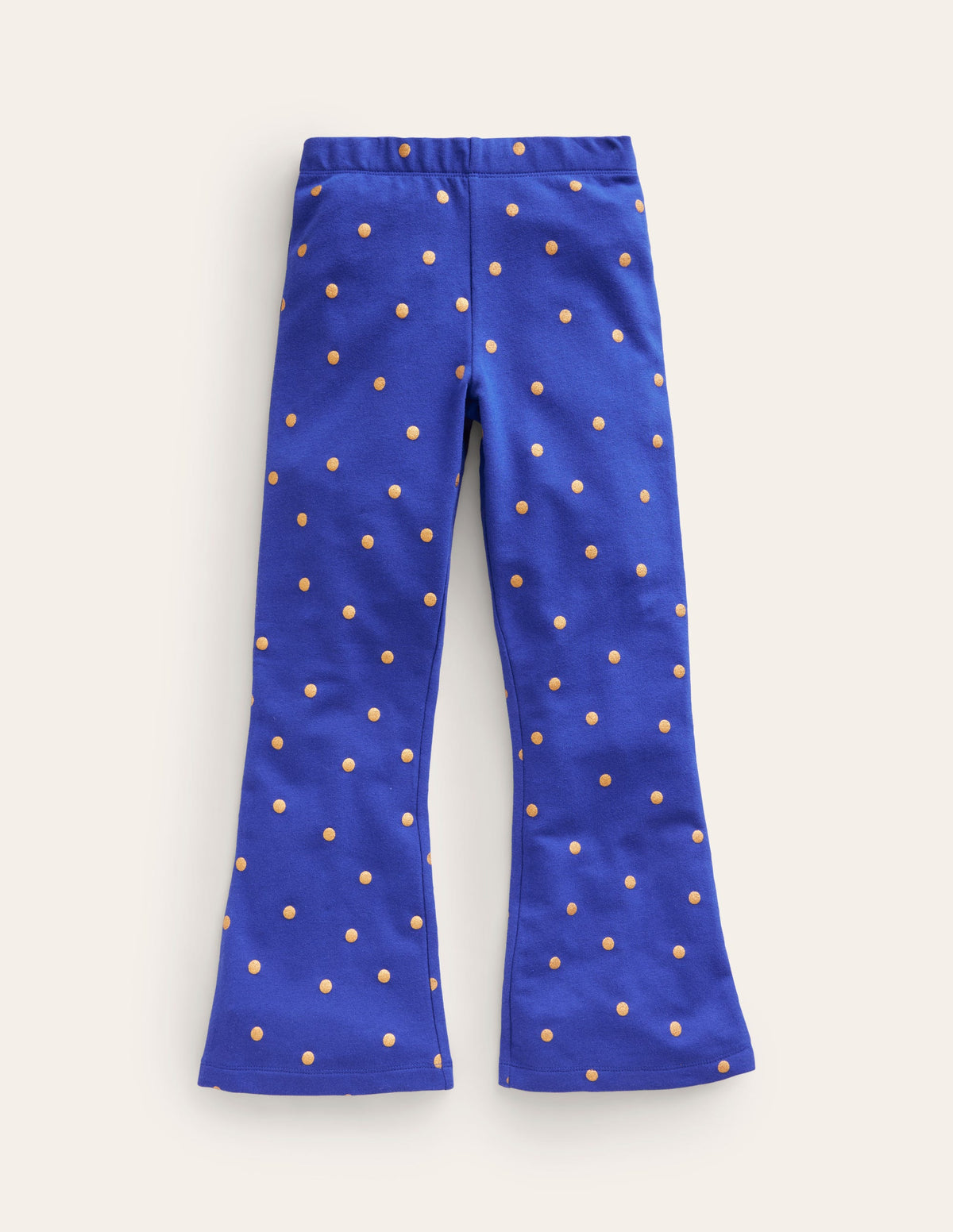 Printed Kick Flare Leggings-Navy/Gold Spot-1