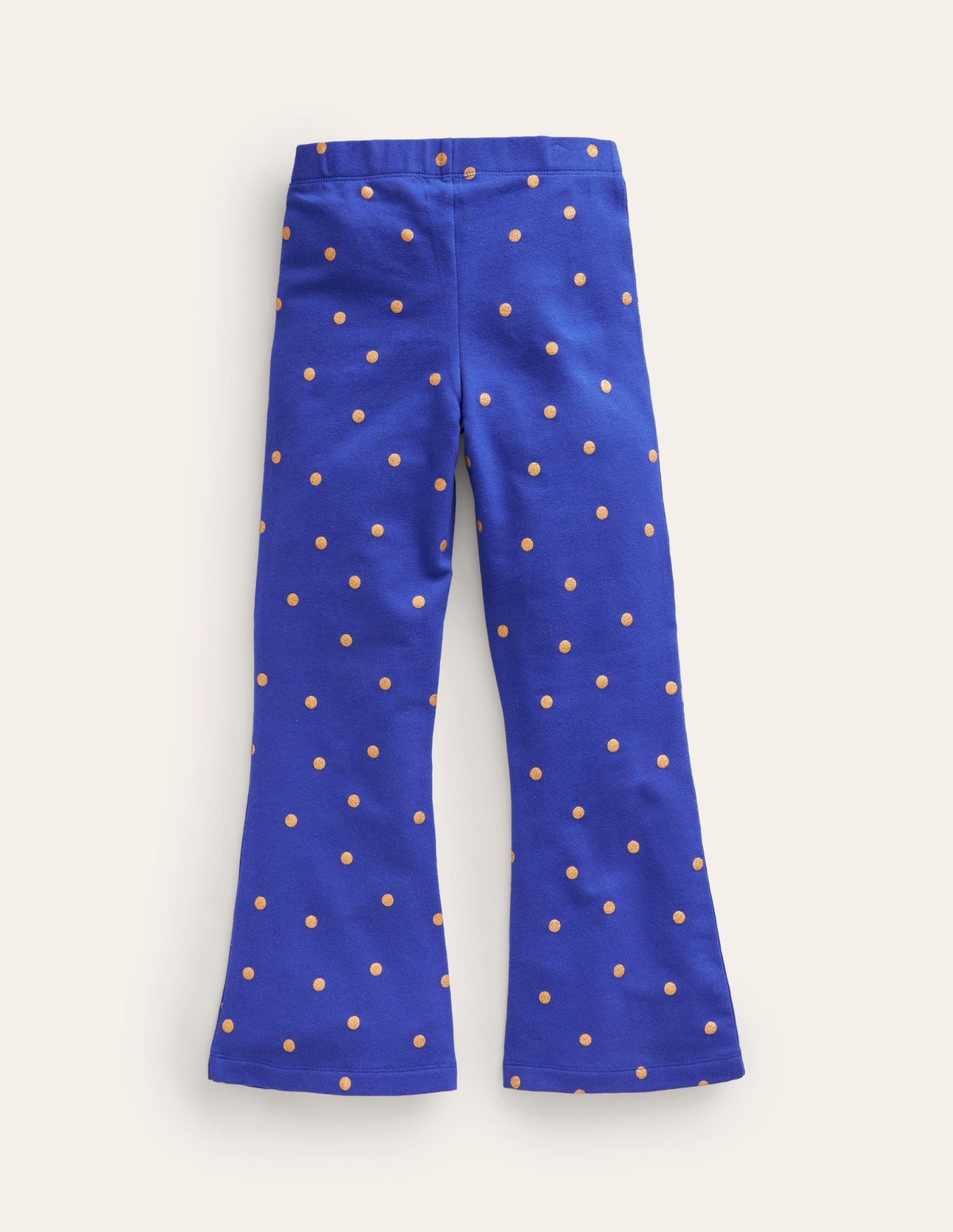 Printed Kick Flare Leggings-Navy/Gold Spot-2