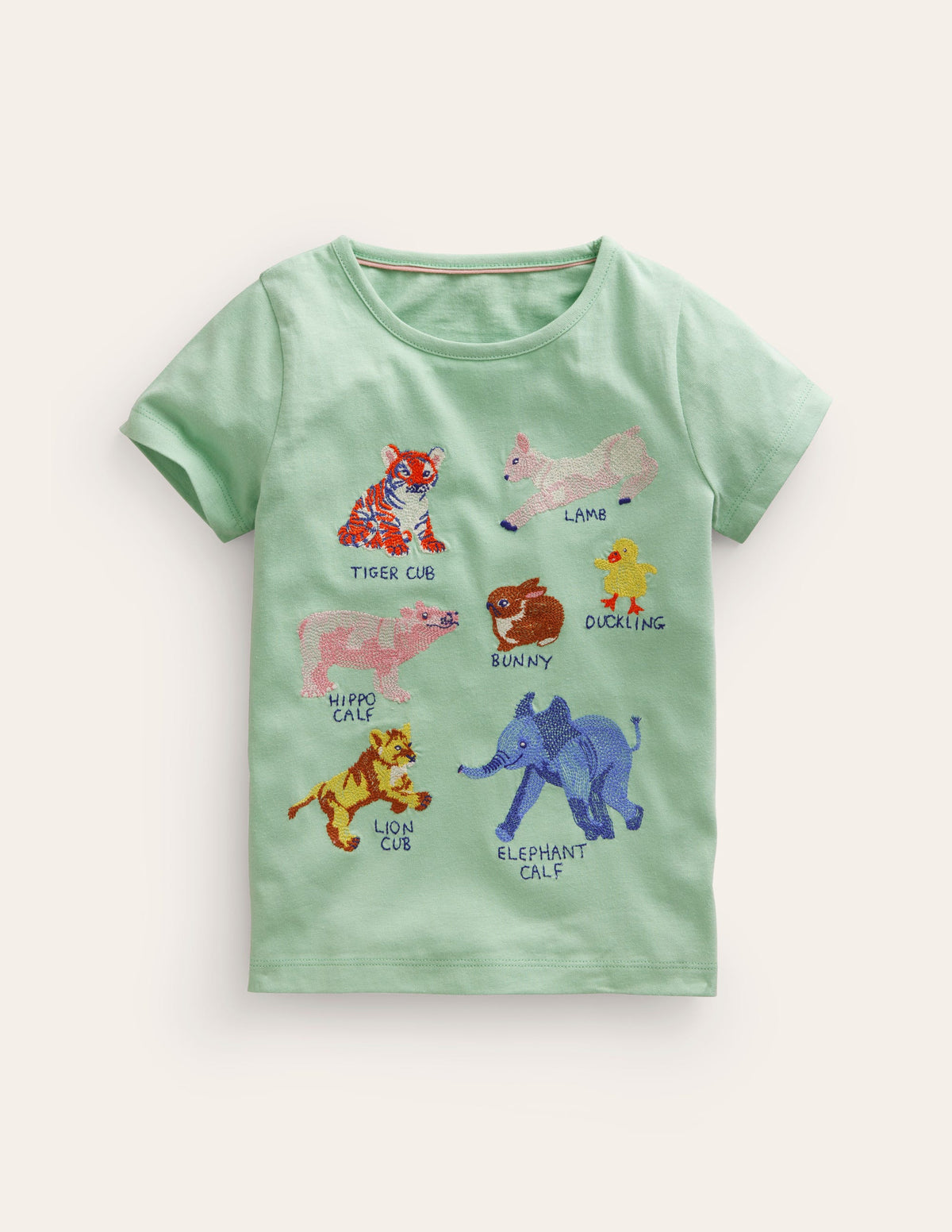 Superstitch Logo T-Shirt-Pistachio Green Animals - Image 1