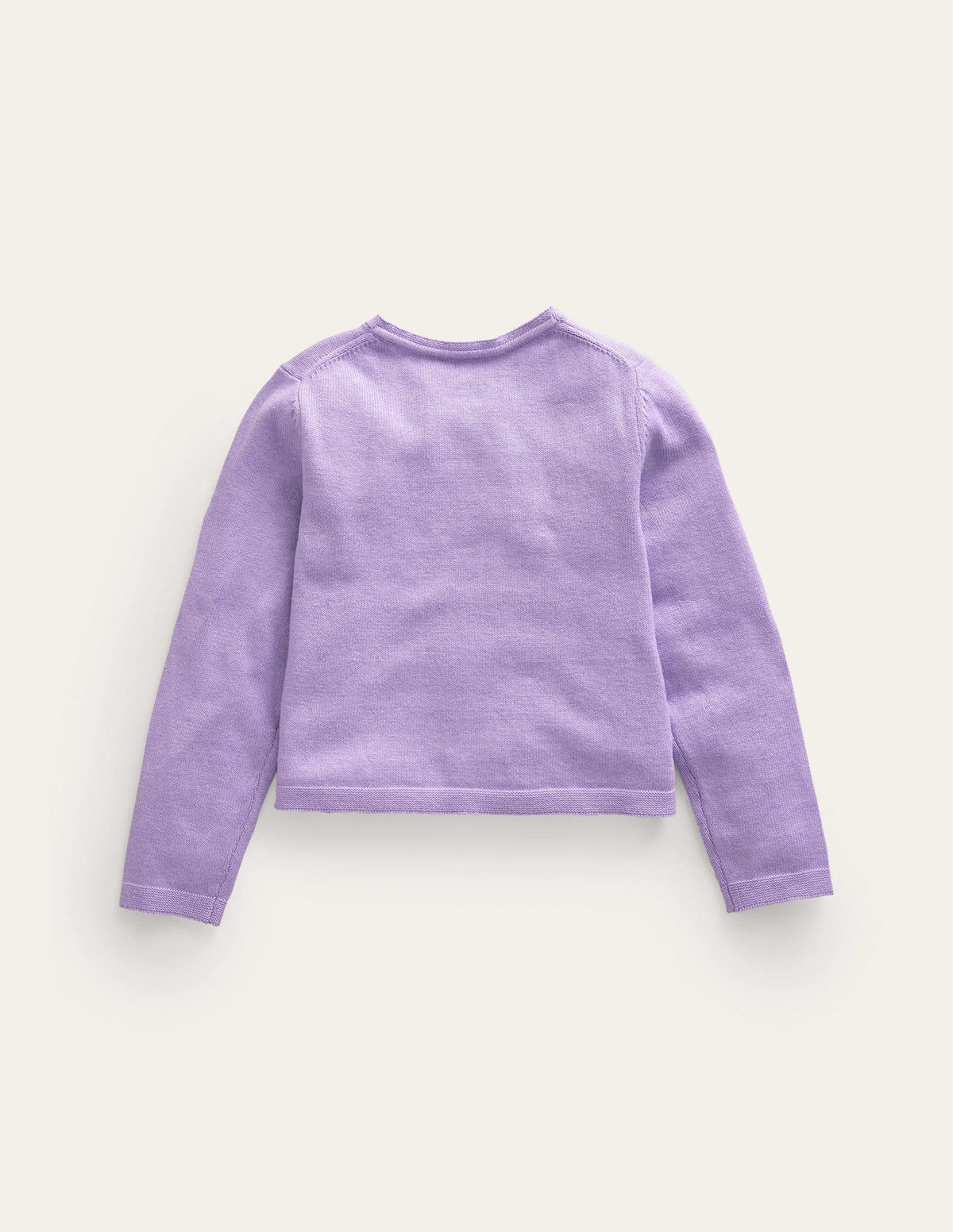 Pointelle Cotton Cardigan-Parma Violet - Image 2