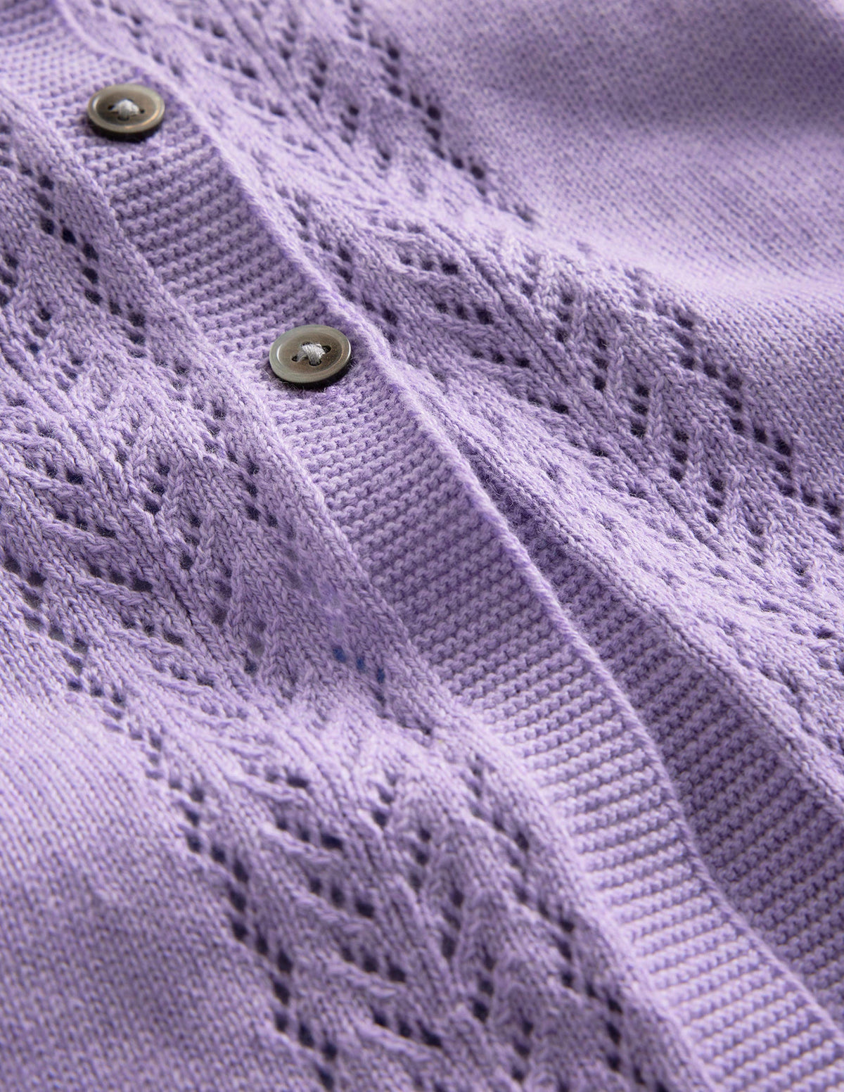 Pointelle Cotton Cardigan-Parma Violet-3