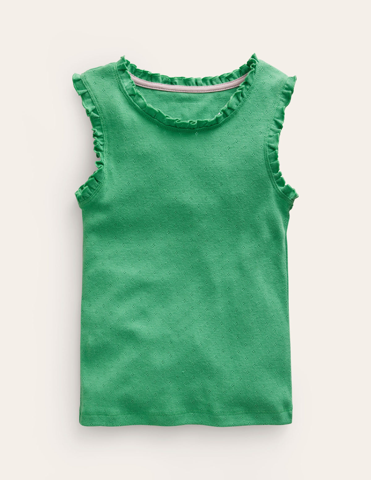 Pointelle Tank Top-Aloe Green - Image 1
