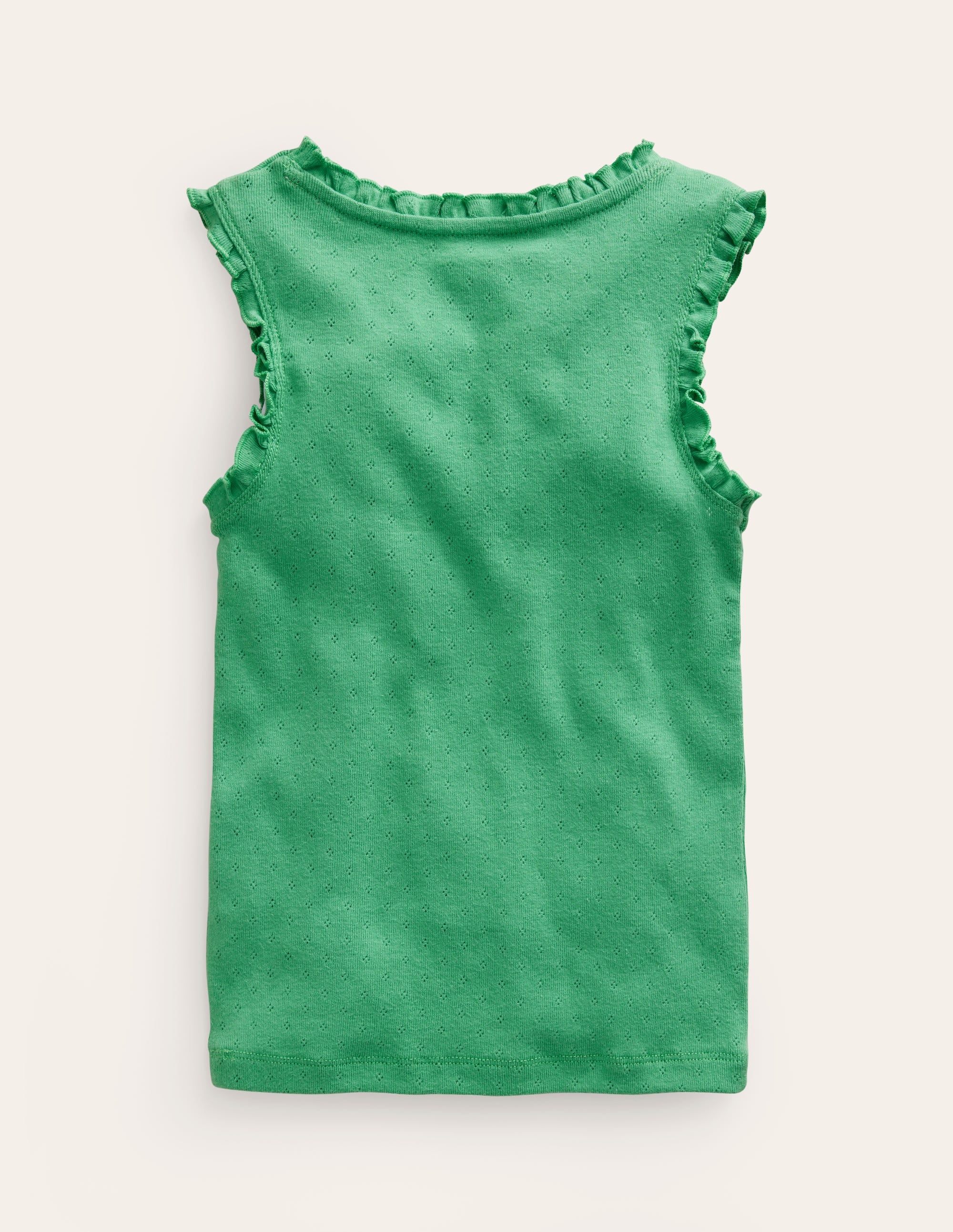Pointelle Tank Top-Aloe Green - Image 2