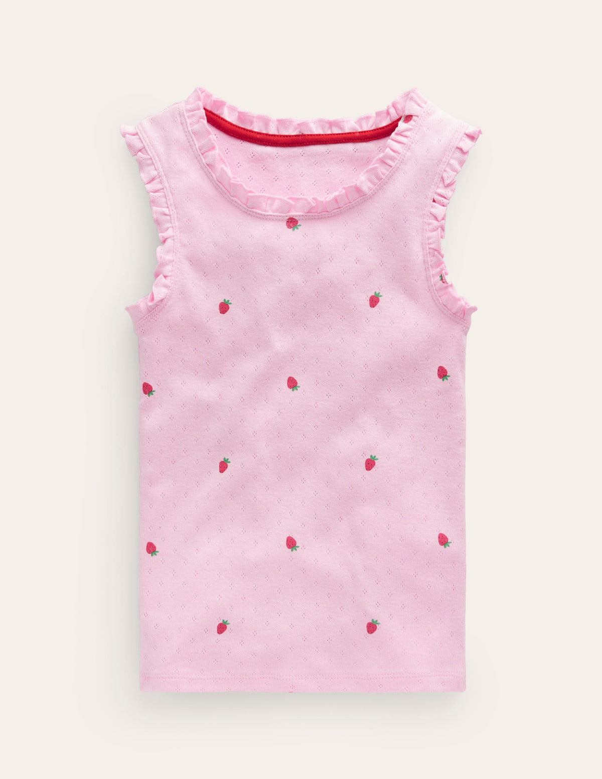 Pointelle Tank Top-Sweet Pea Strawberries-1