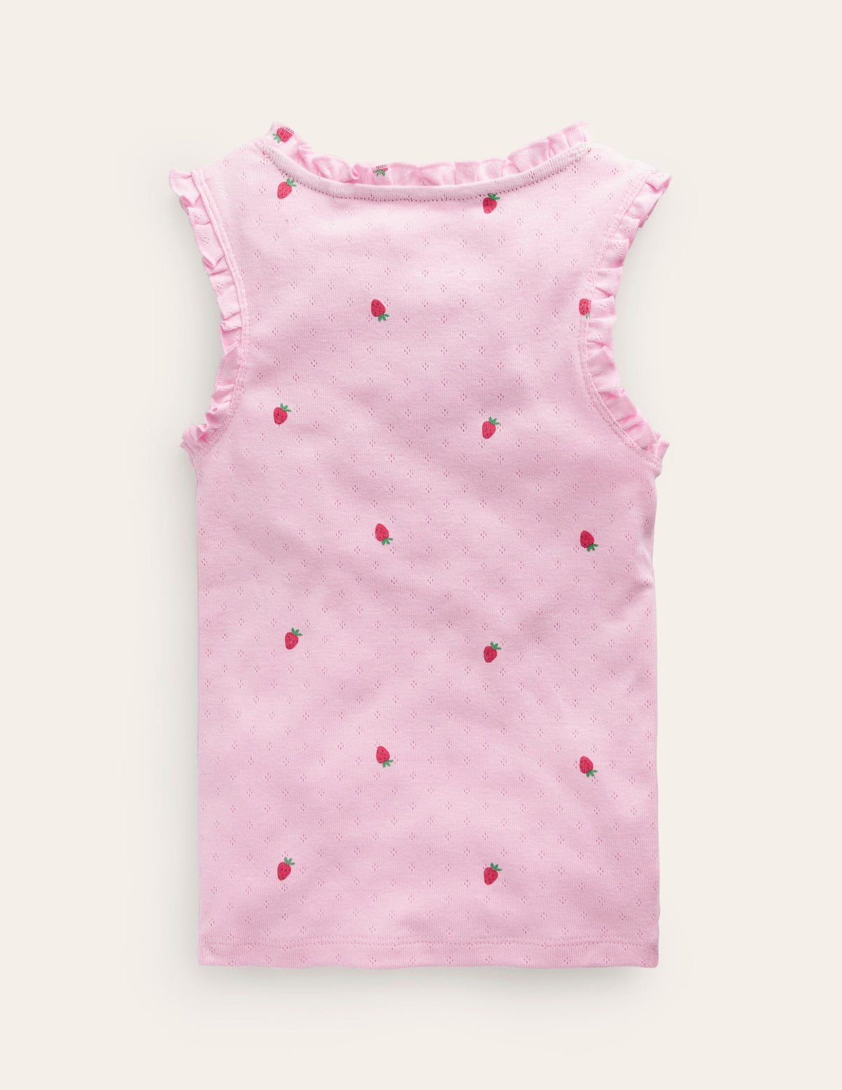 Pointelle Tank Top-Sweet Pea Strawberries - Image 2