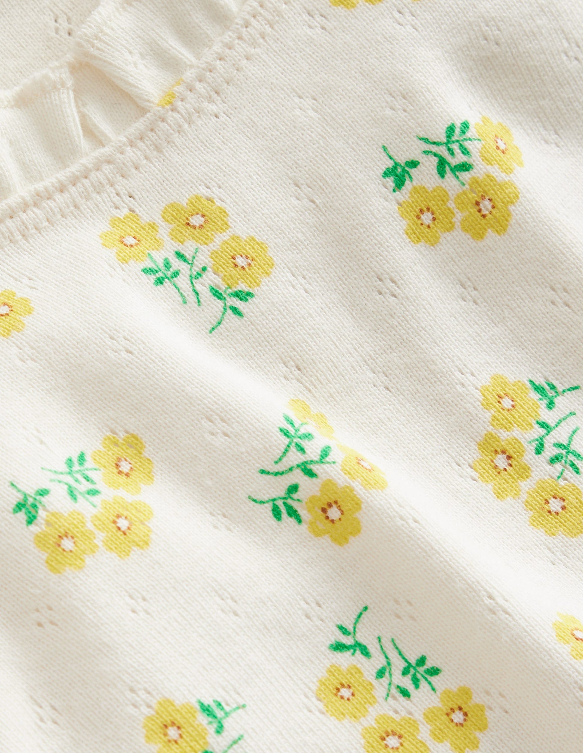 Pointelle Tank Top-Vanilla Pod Ditsy Floral-3