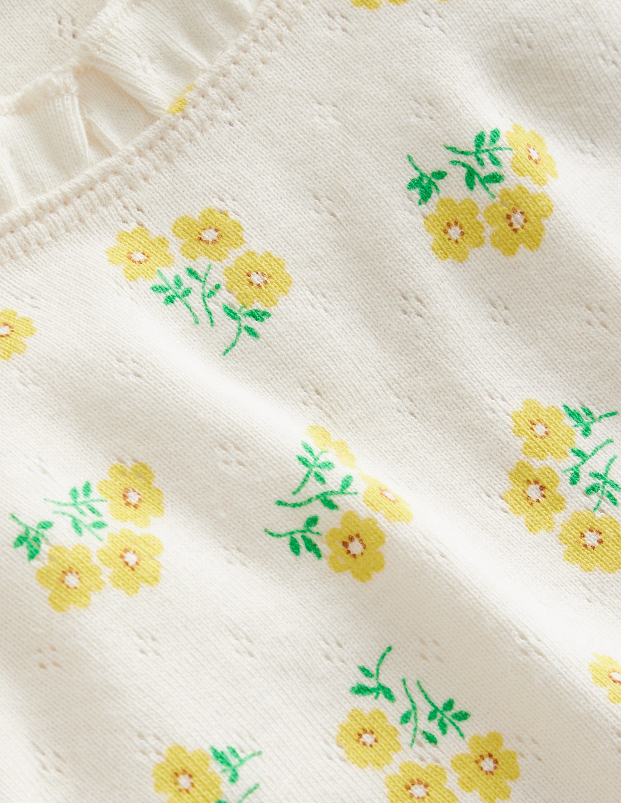 Pointelle Tank Top-Vanilla Pod Ditsy Floral - Image 3