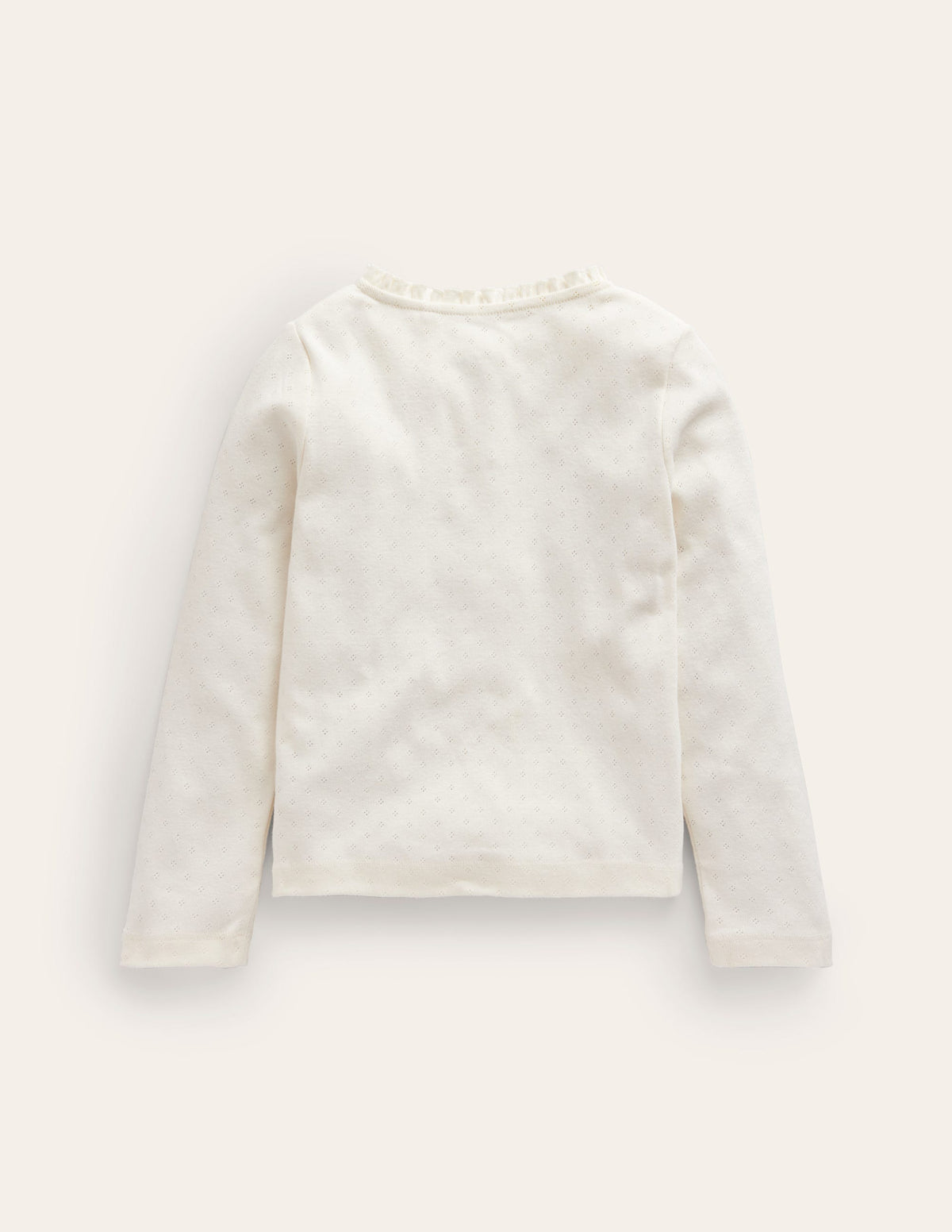 Pointelle Cardigan-Vanilla White-2
