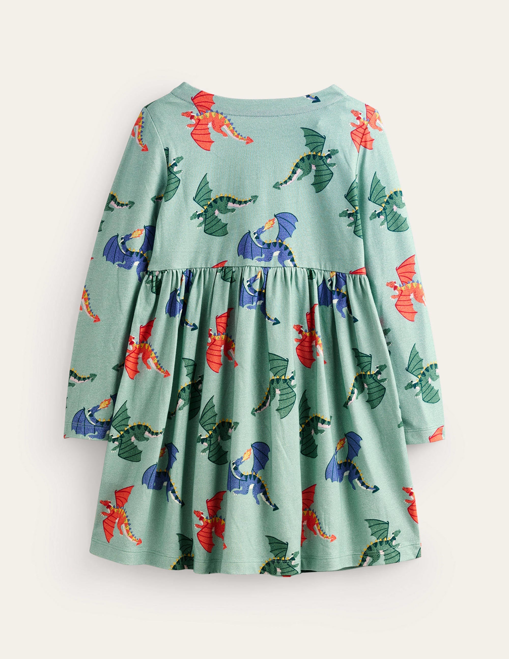 Long Sleeve Fun Jersey Dress-Georgian Blue Dragons - Image 2