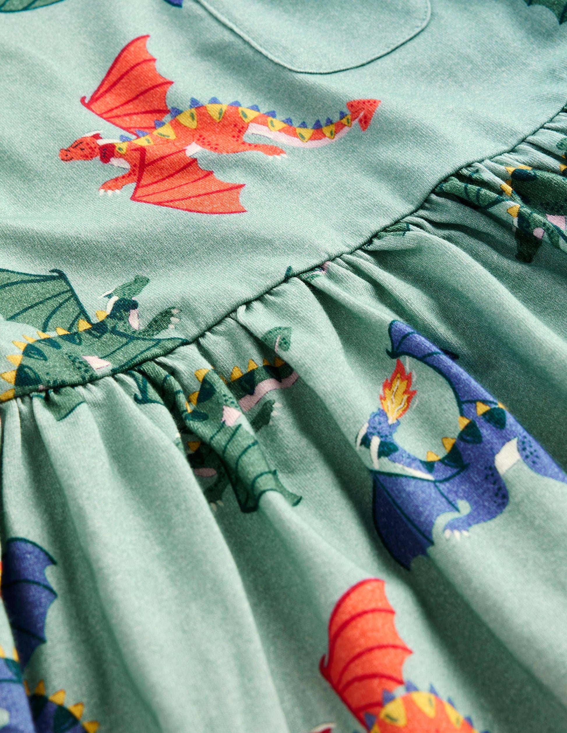 Long Sleeve Fun Jersey Dress-Georgian Blue Dragons-3