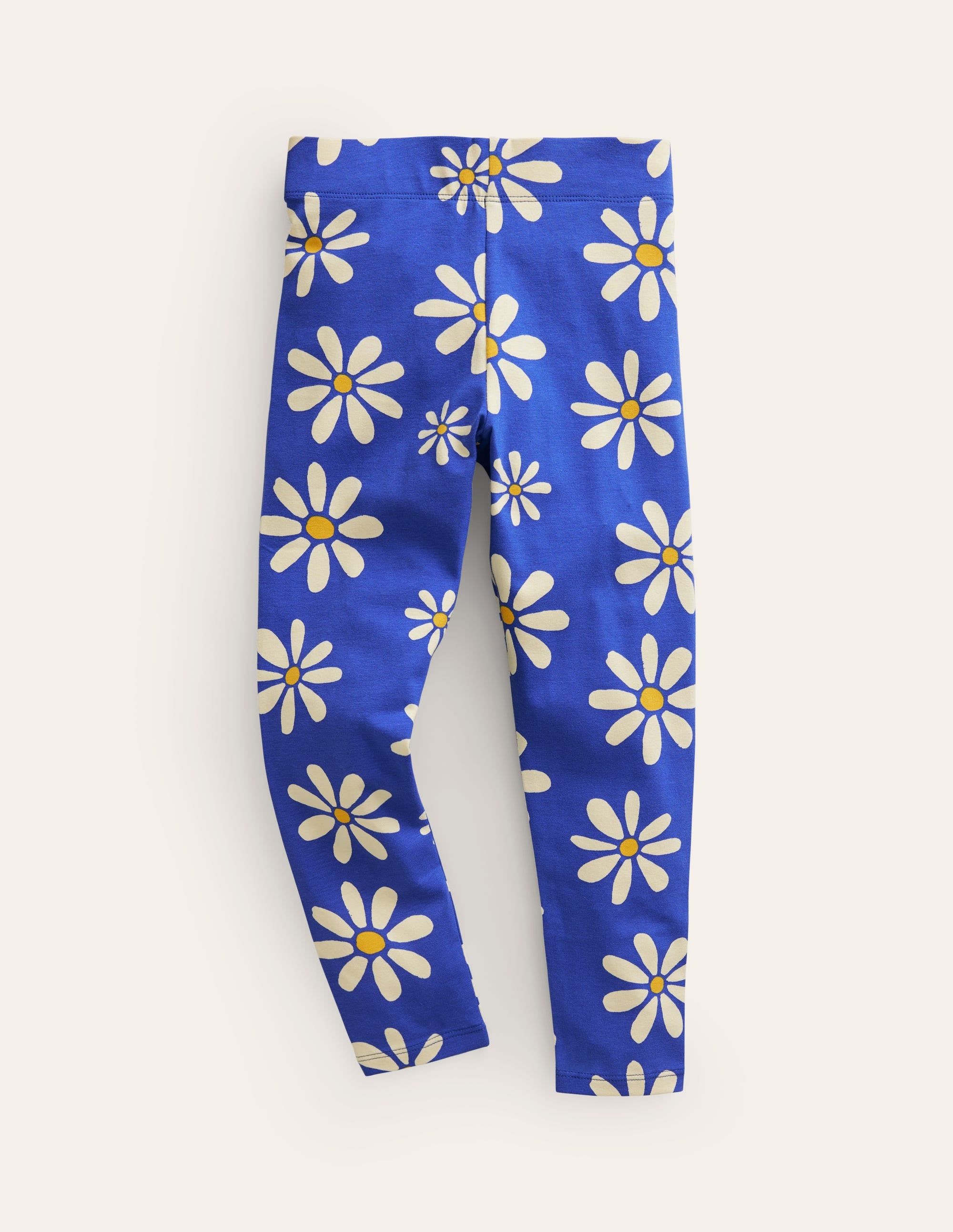 Fun Leggings-Sapphire Blue Daisies - Image 1