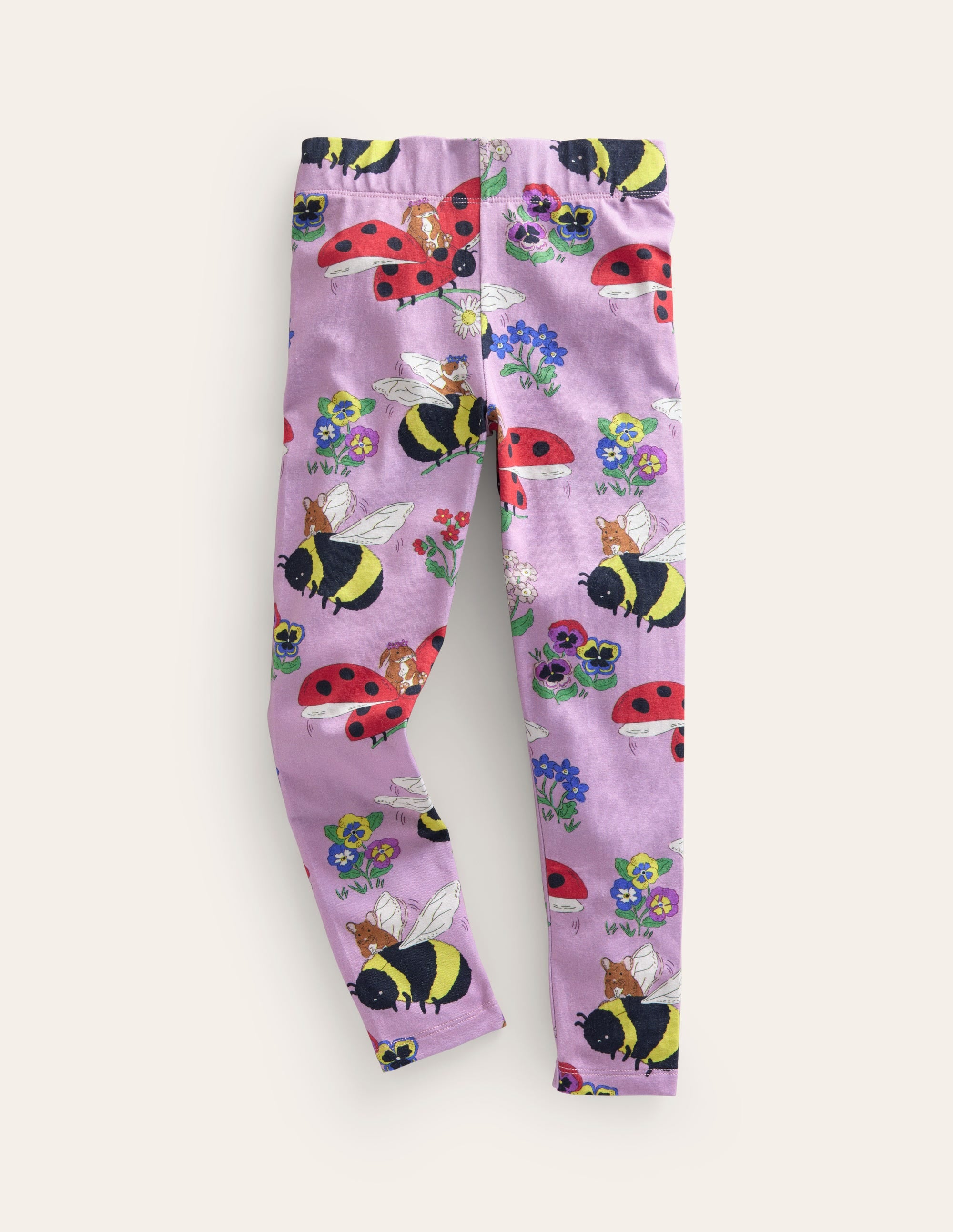 Fun Leggings-Sugared Almond Pink Meadows - Image 1