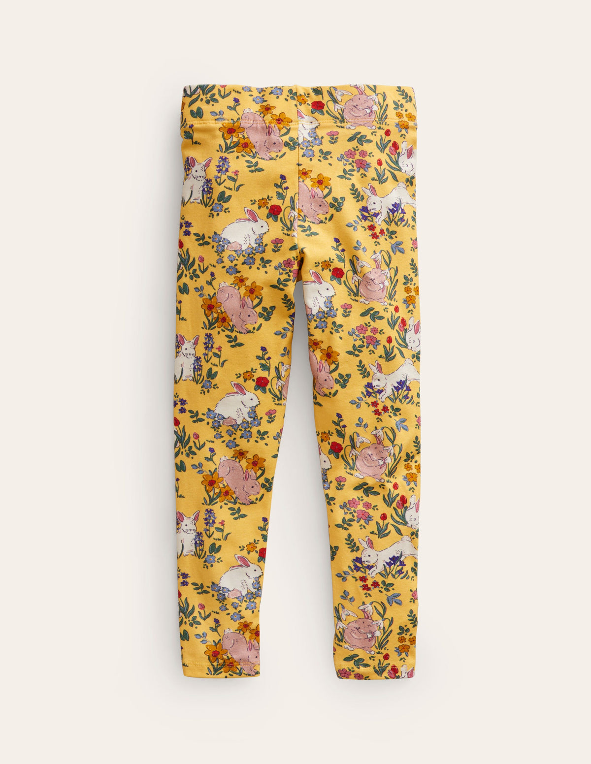Fun Leggings-Spring Yellow Bunny-2