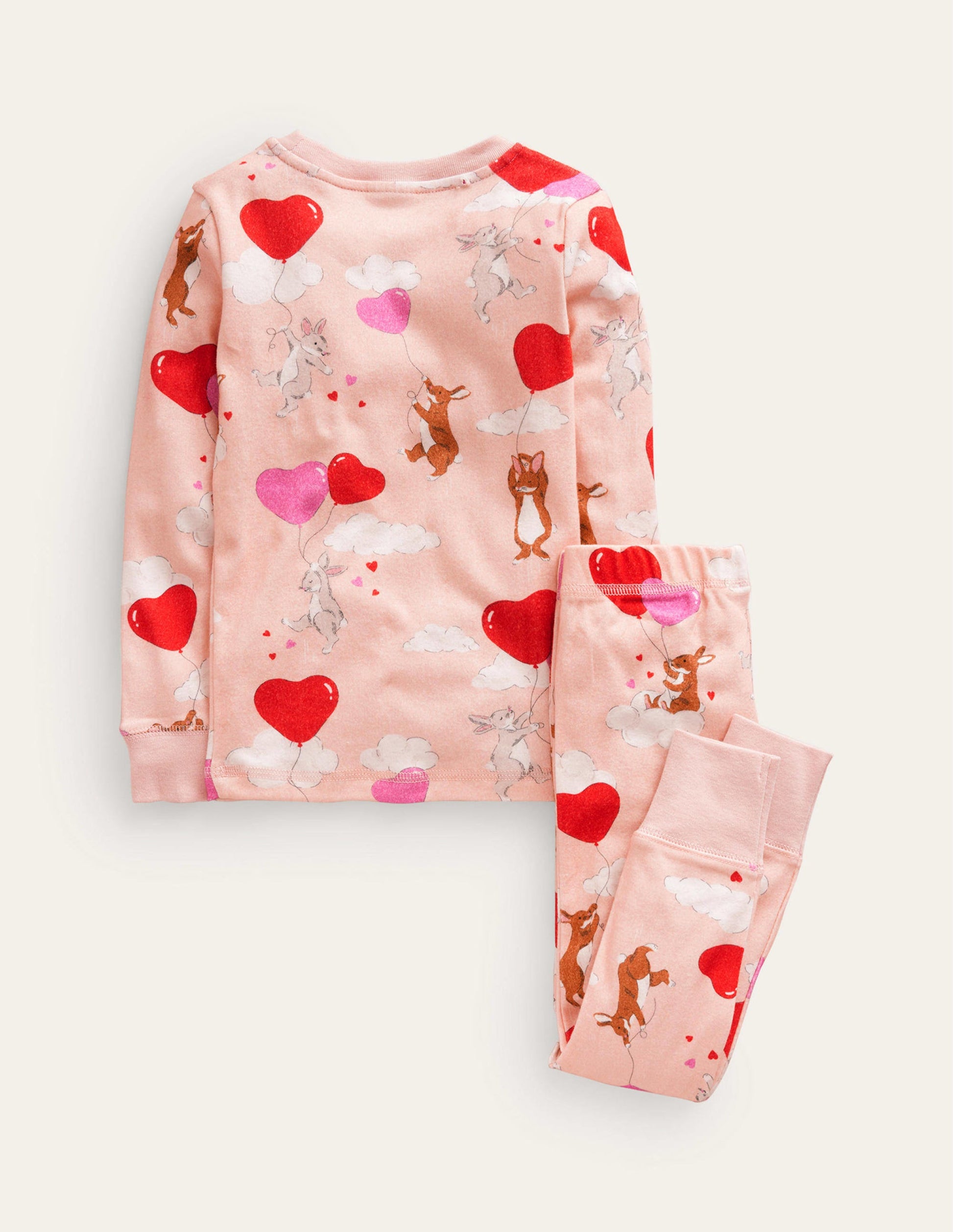 Snug Long John Pajamas-Ballet Pink Bunnies-2
