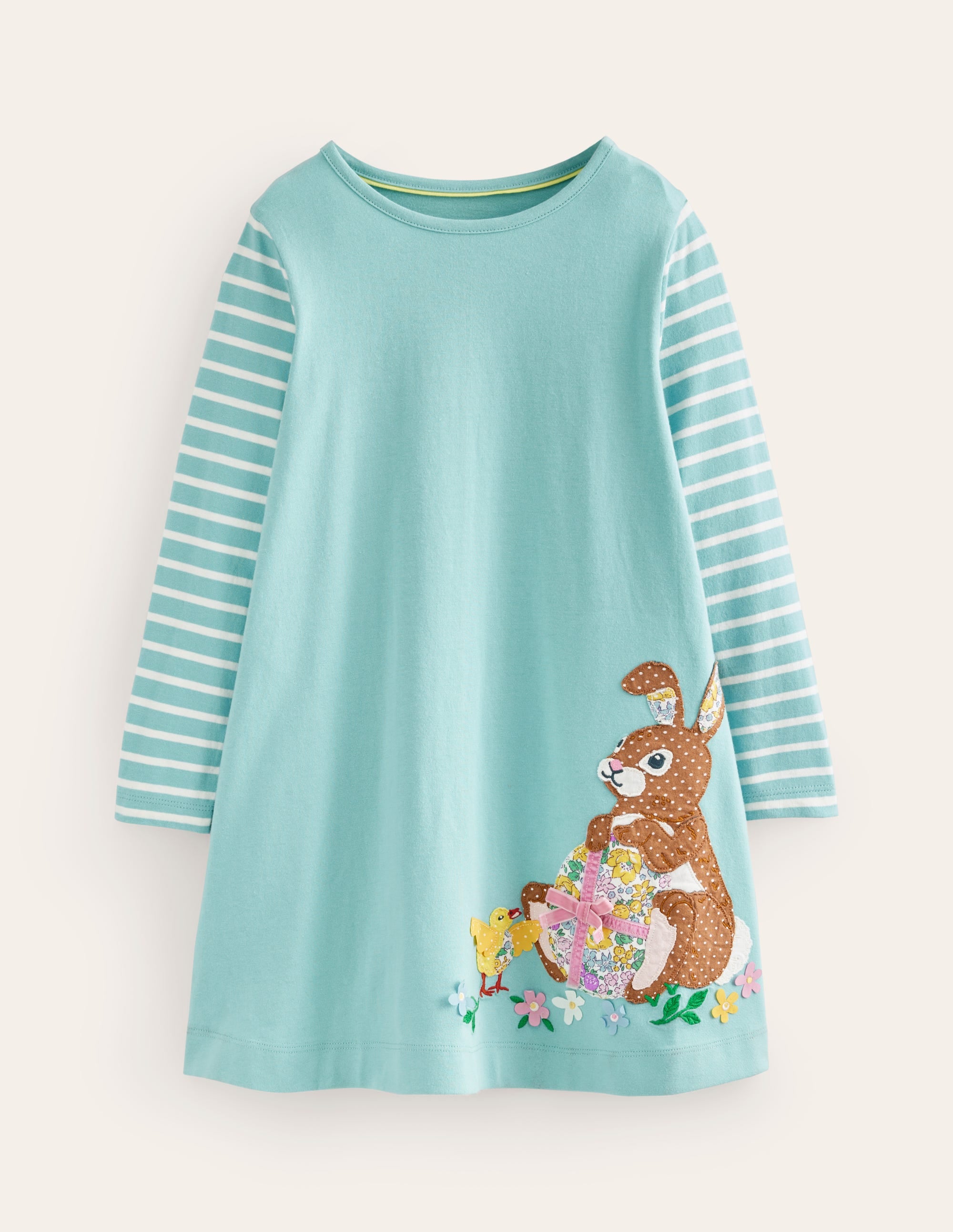 Big Appliqué Dress-Georgian Blue Bunny - Image 1