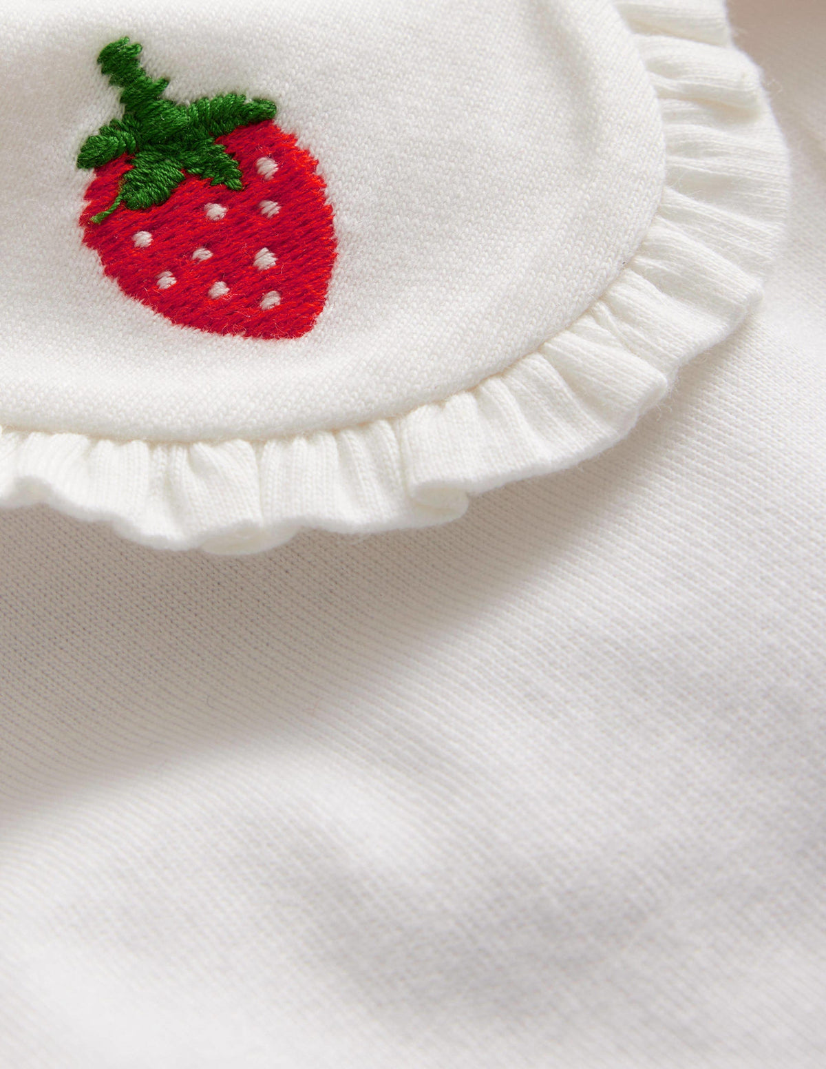 Collared Jersey Top-Ivory Strawberry-3