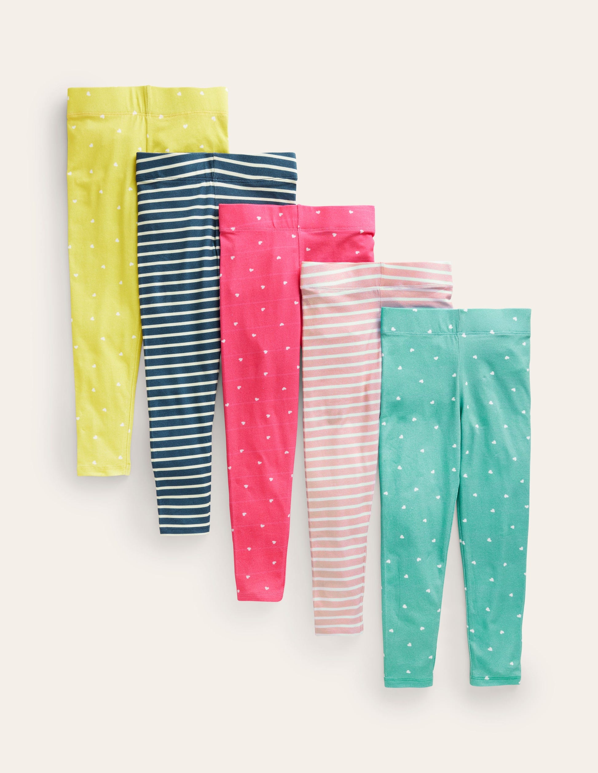 5-Pack Leggings-Multi Hearts-1