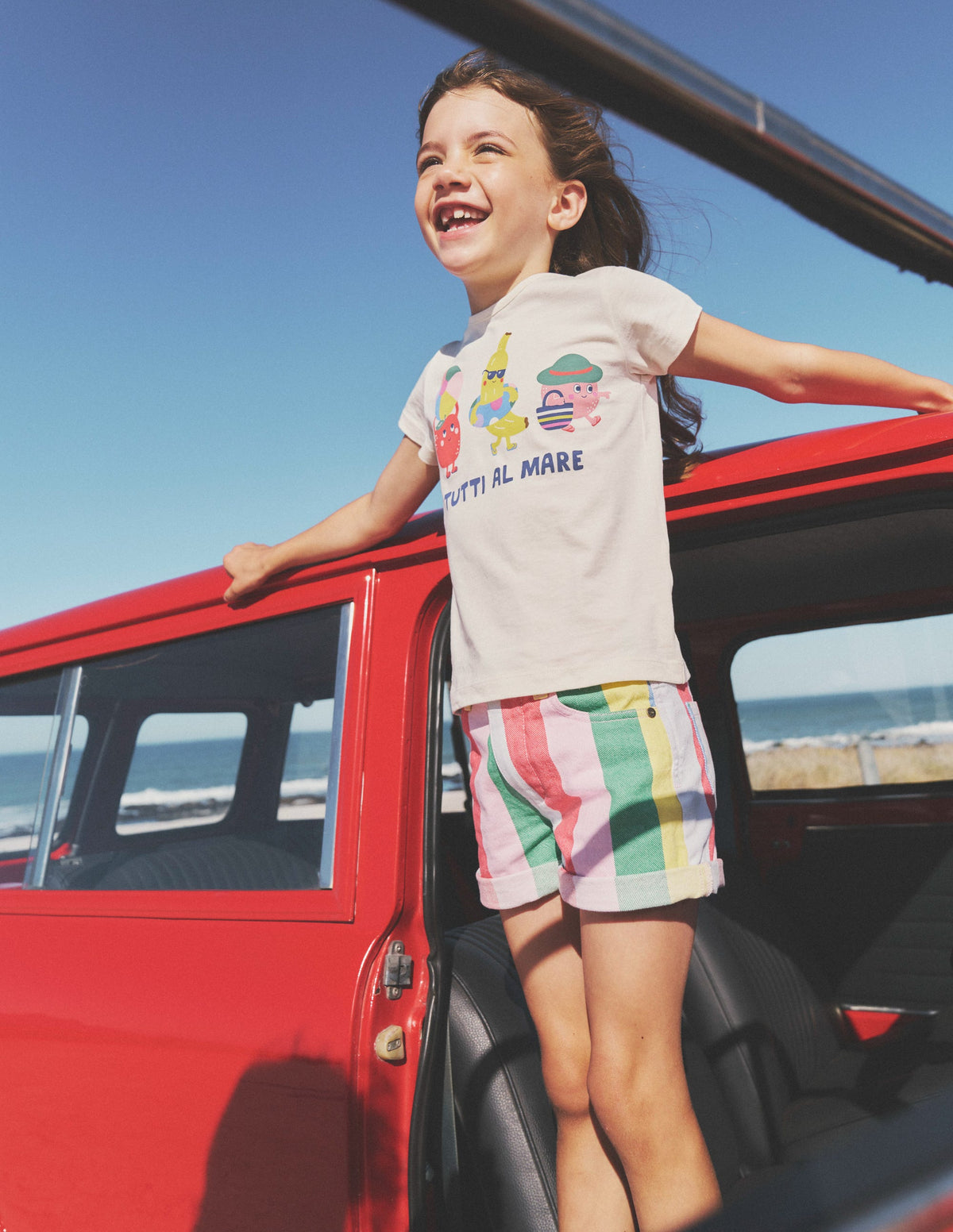 Denim Shorts-Multi Rainbow Stripe-4