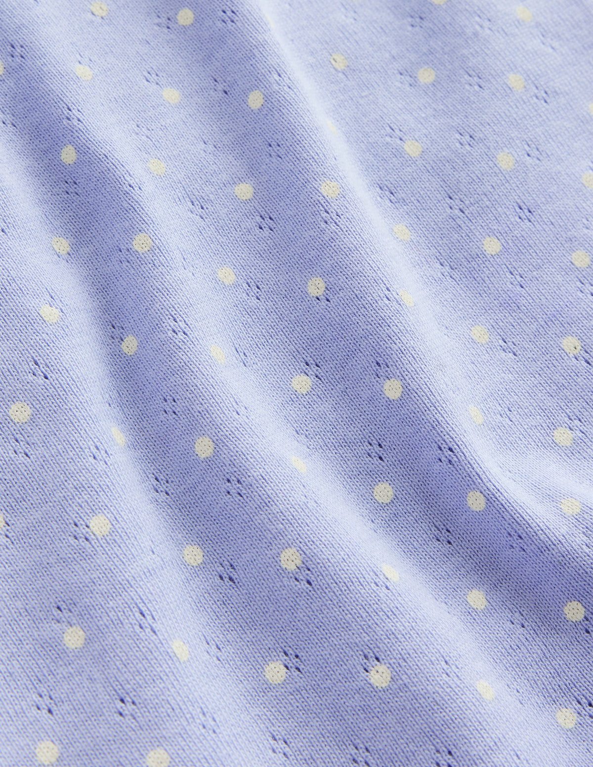 Short-sleeved Pointelle Top-Etoile Blue Spot - Image 3