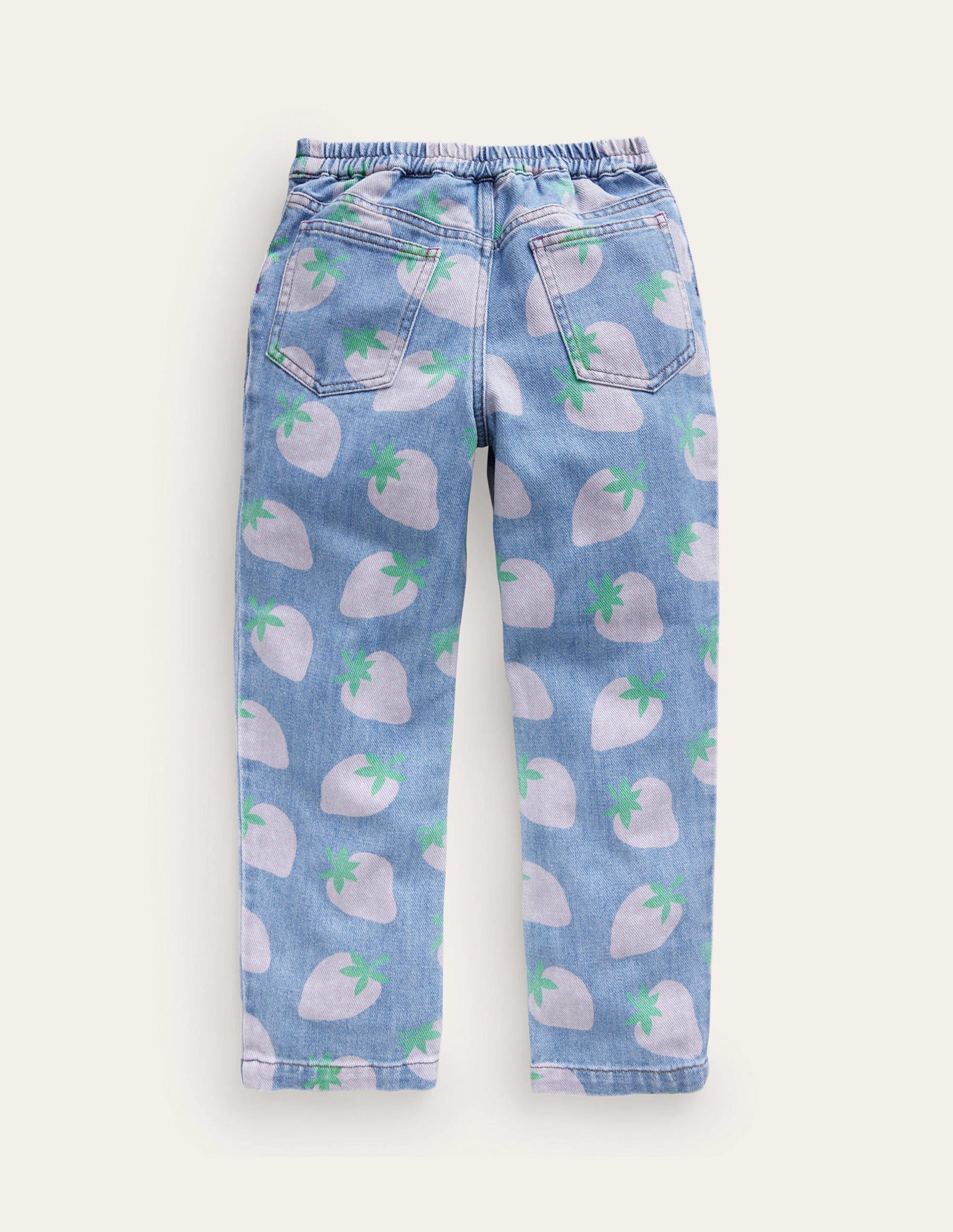 Denim Pull-on Jean-Denim Strawberries-2