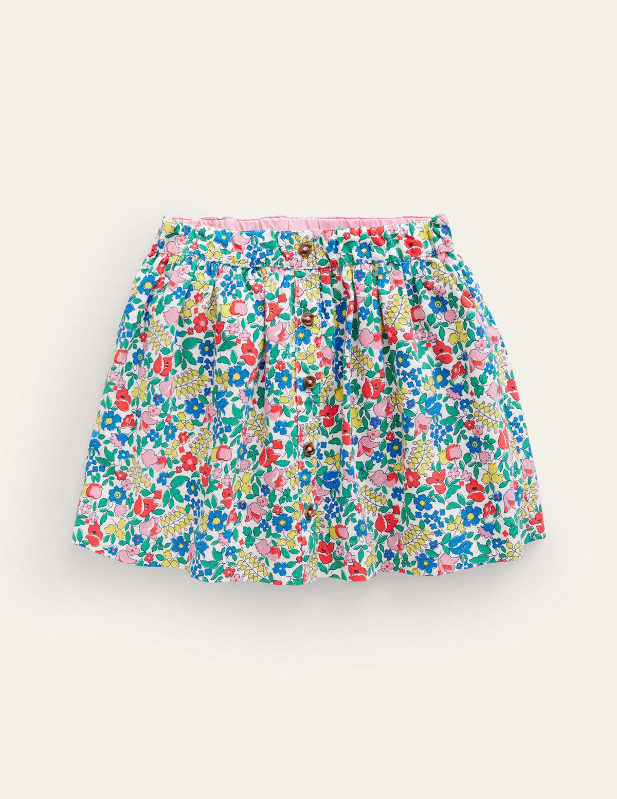 Cord Twirly Skirt-Multi Flowerbed-1