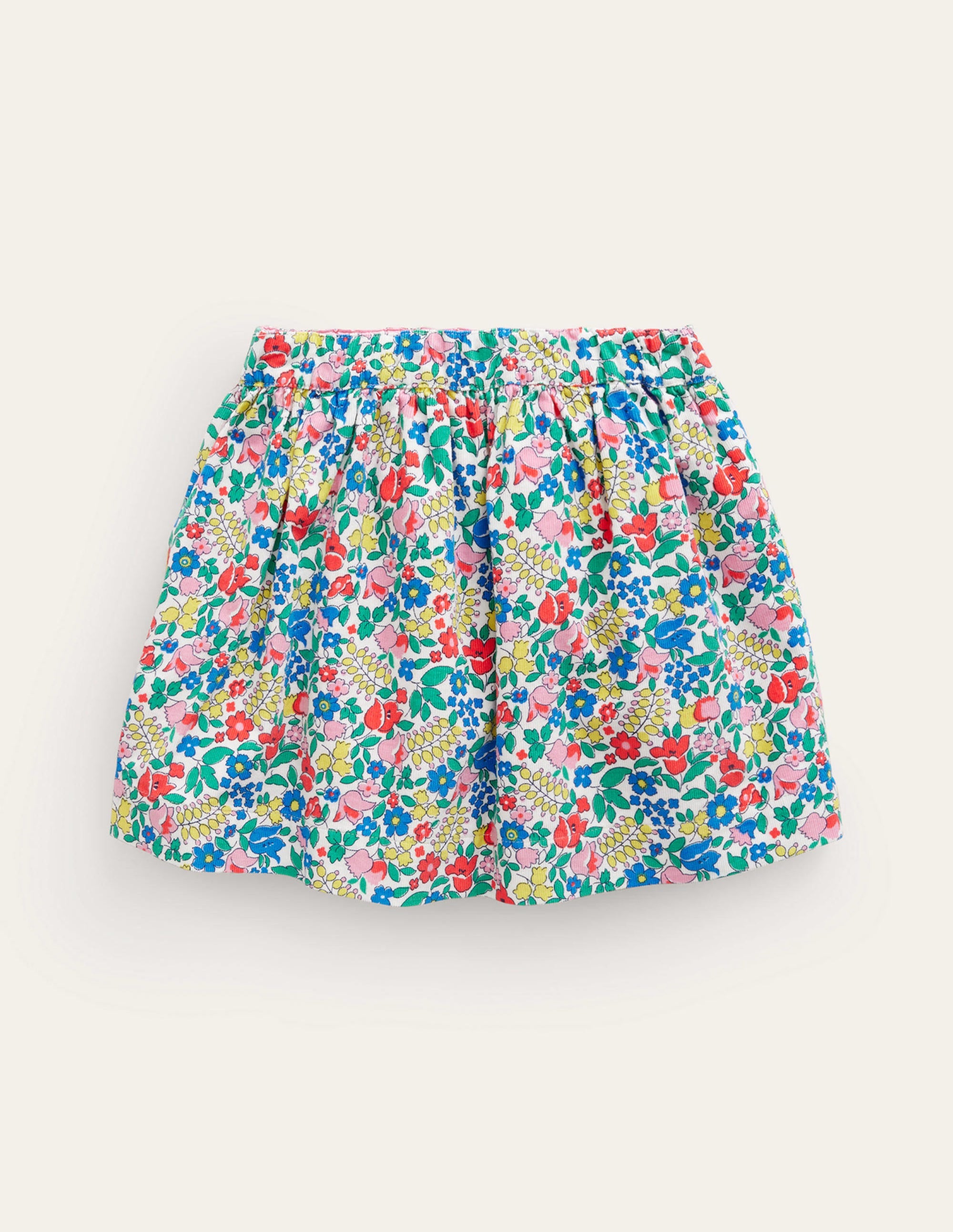Cord Twirly Skirt-Multi Flowerbed - Image 2