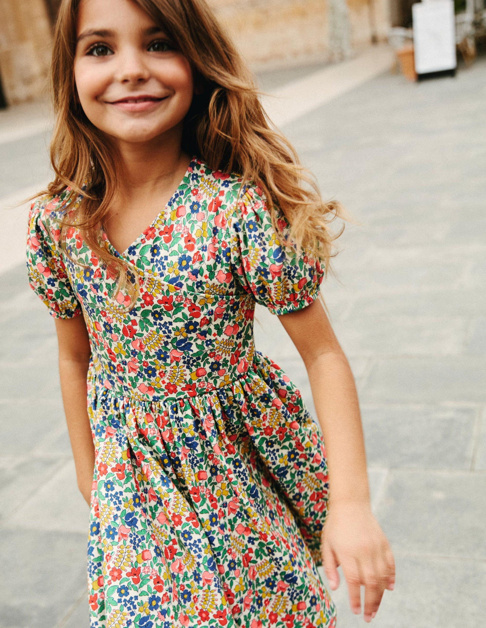 Twirly Ballerina Dress-Multi Flowerbed-4