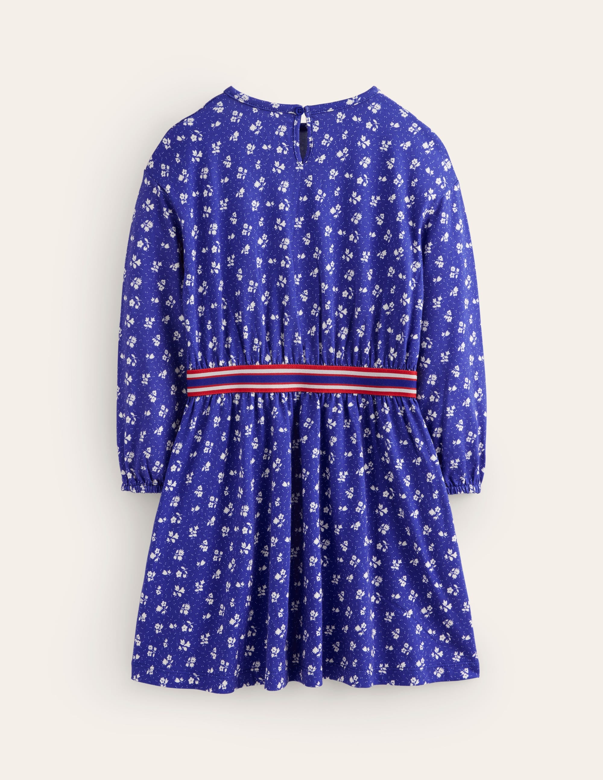 Blouson Sleeve Printed Dress-College Navy Spring - Image 2
