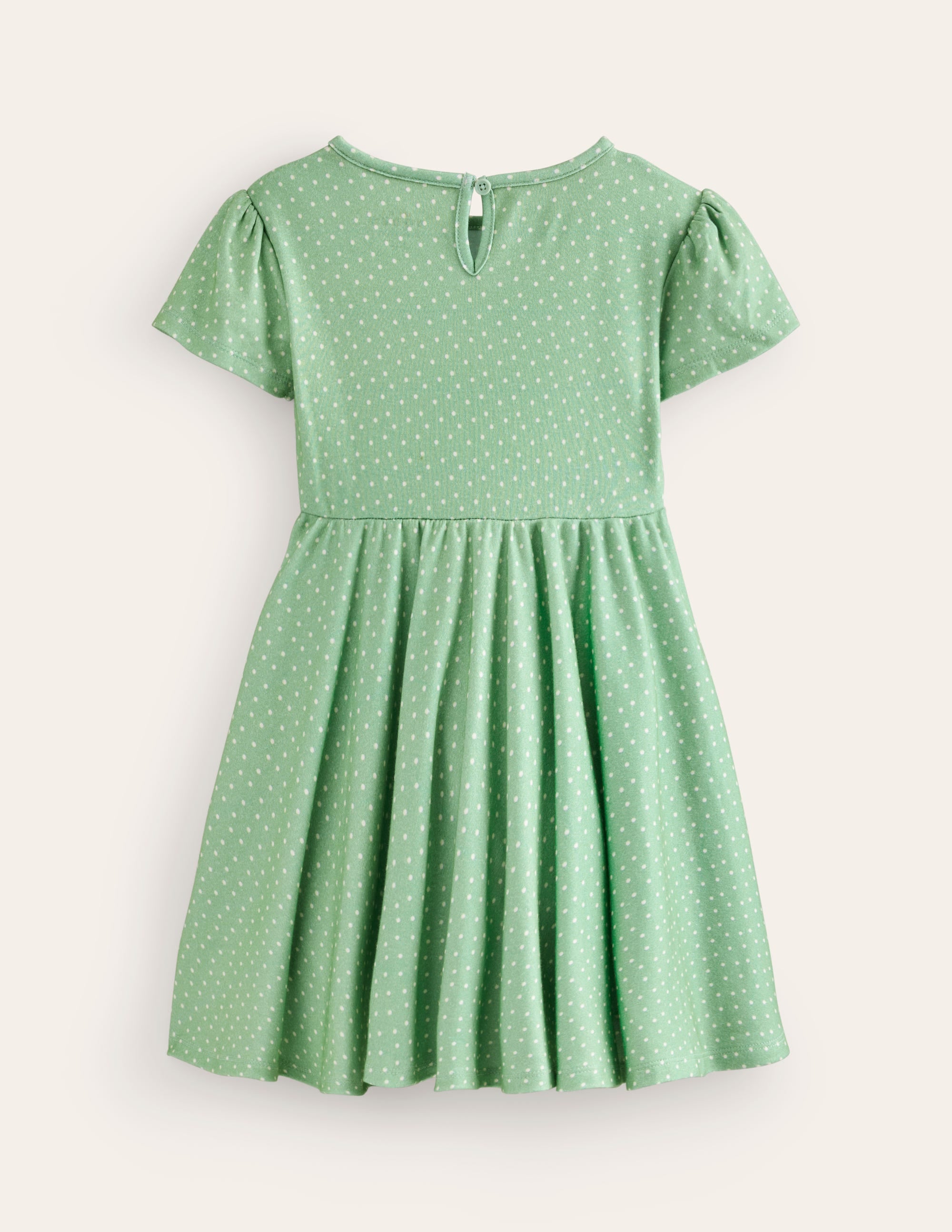Flutter Twirly Dress-Pistachio Green Flowers - Image 2