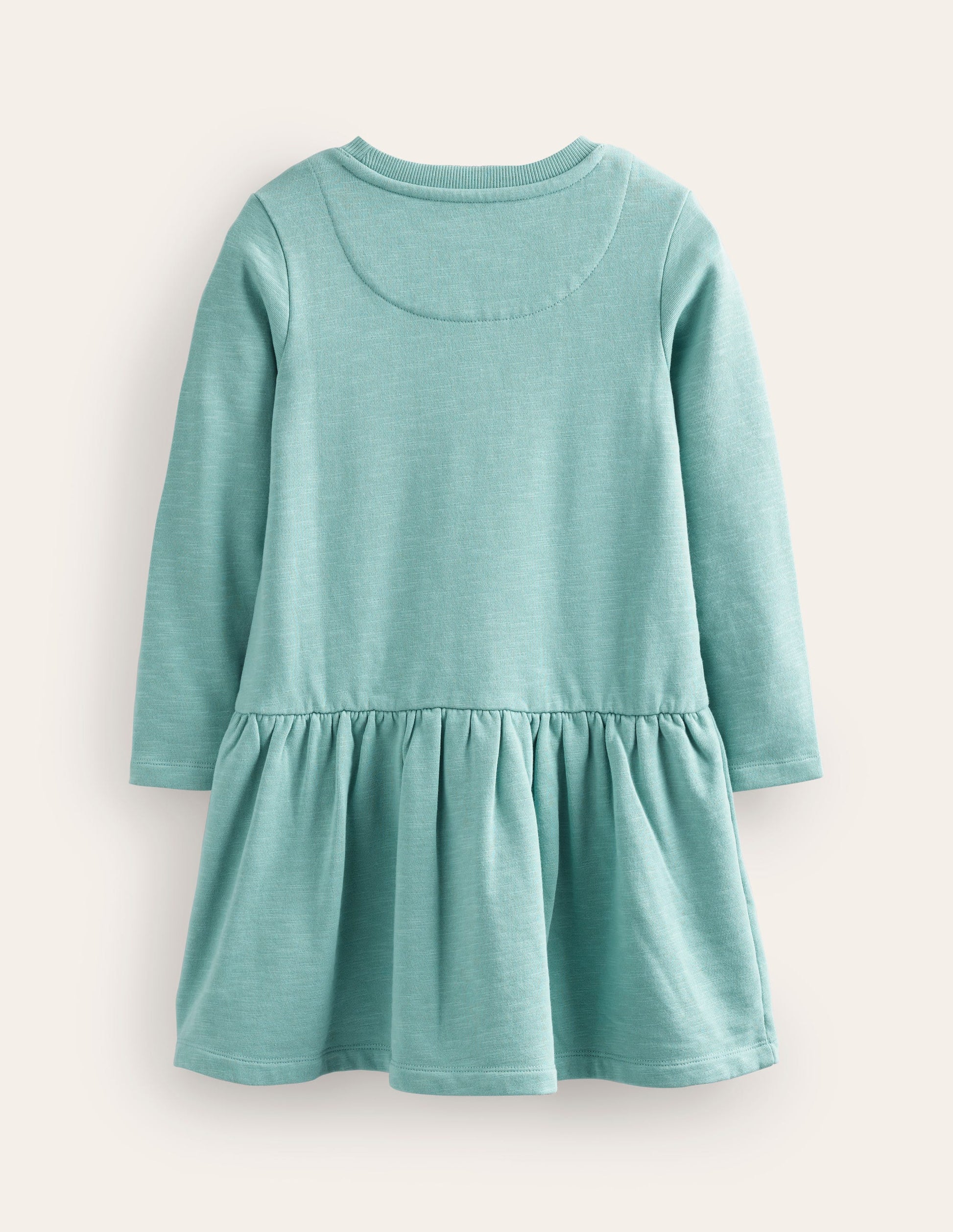 Embroidered Sweat Dress-Georgian Blue Flowers-2