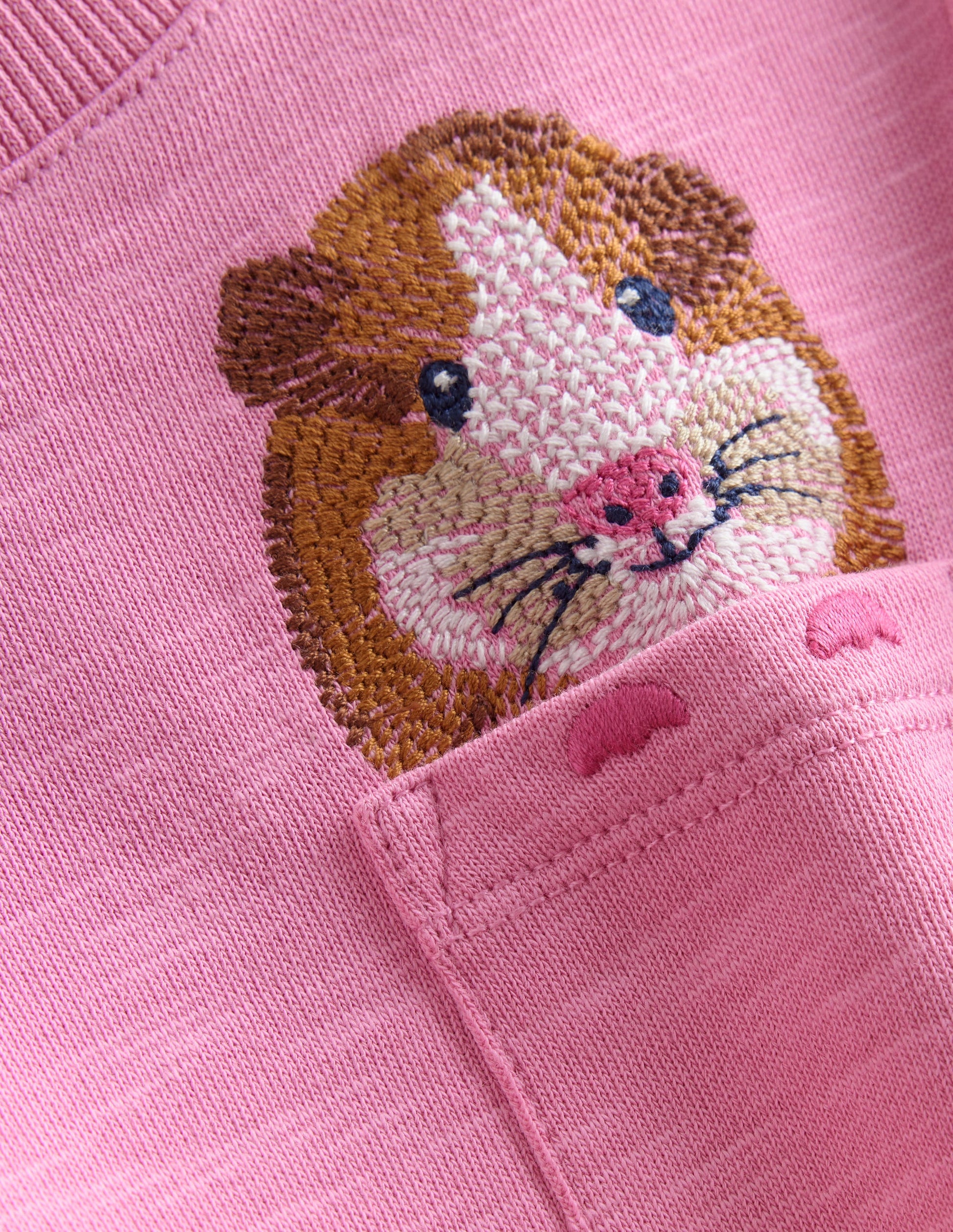 Embroidered Sweat Dress-Cosmos Pink Guinea Pig-3