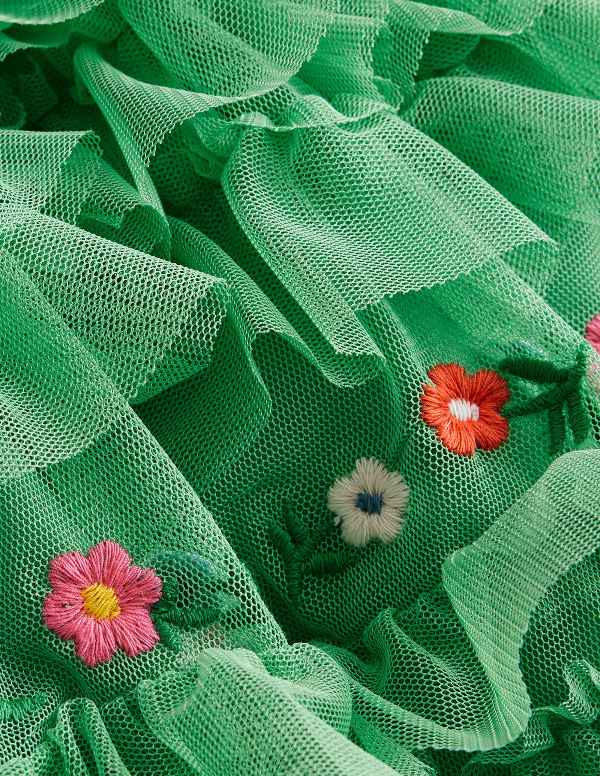 Tulle Ruffle Skirt-Aloe Green - Image 3