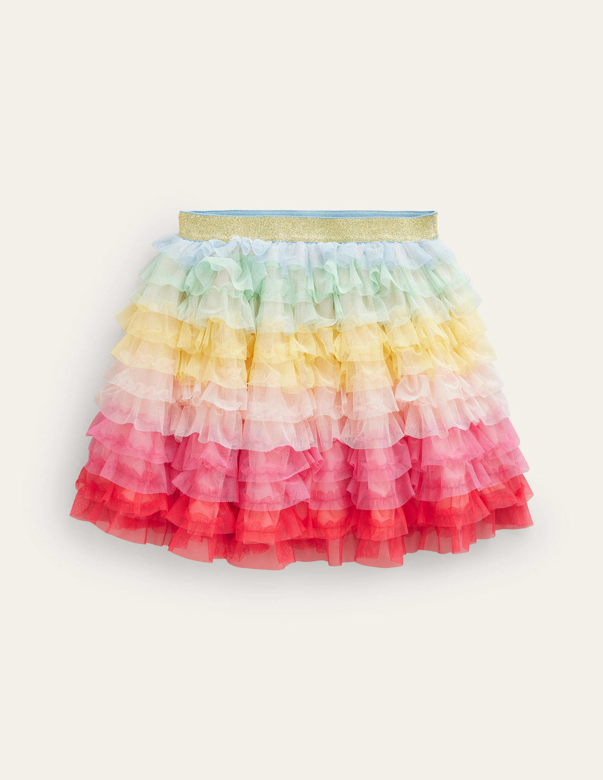Tulle Ruffle Skirt-Multi Rainbow - Image 1