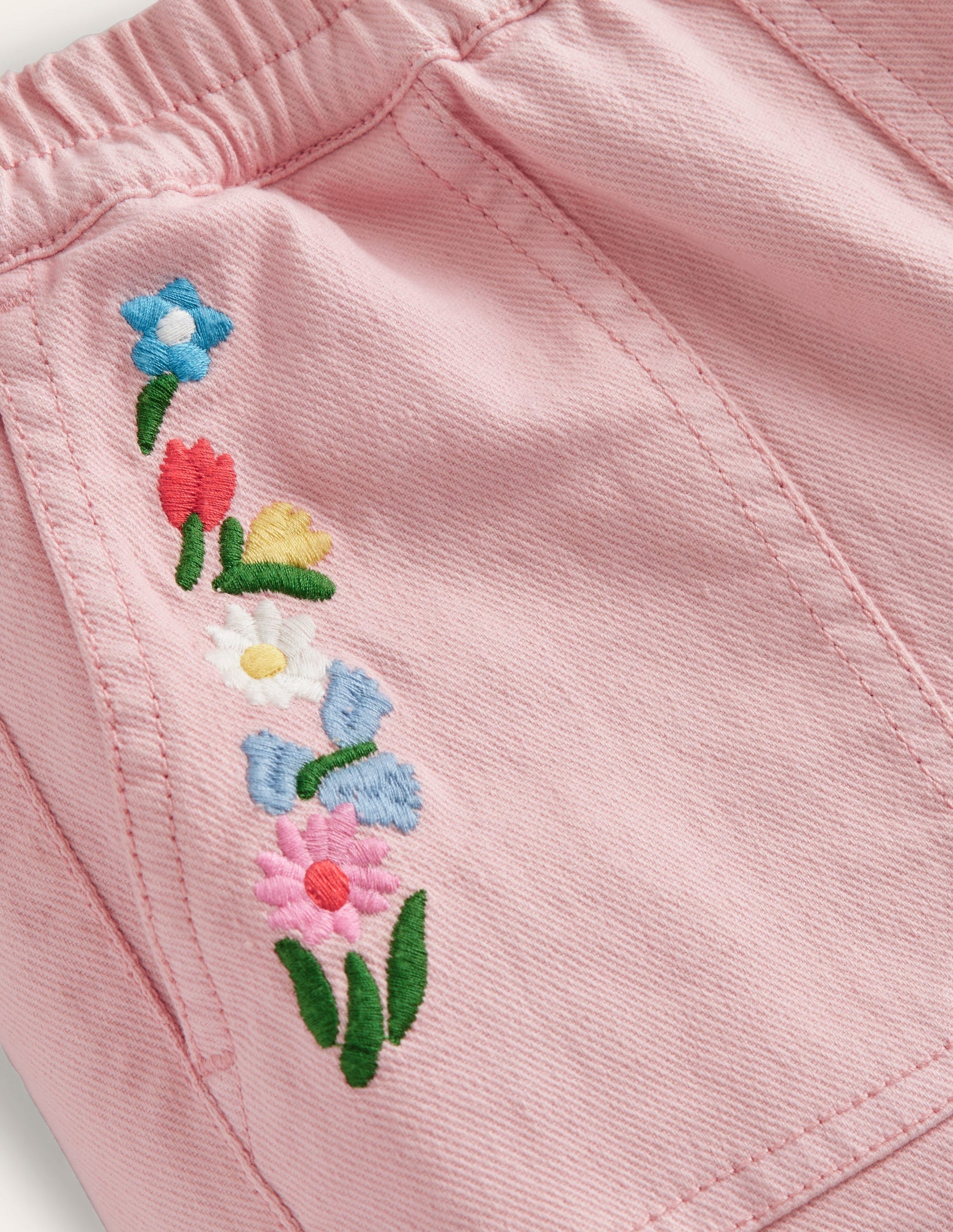 Pull-on Trouser-Provence Dusty Pink Embroidery-3