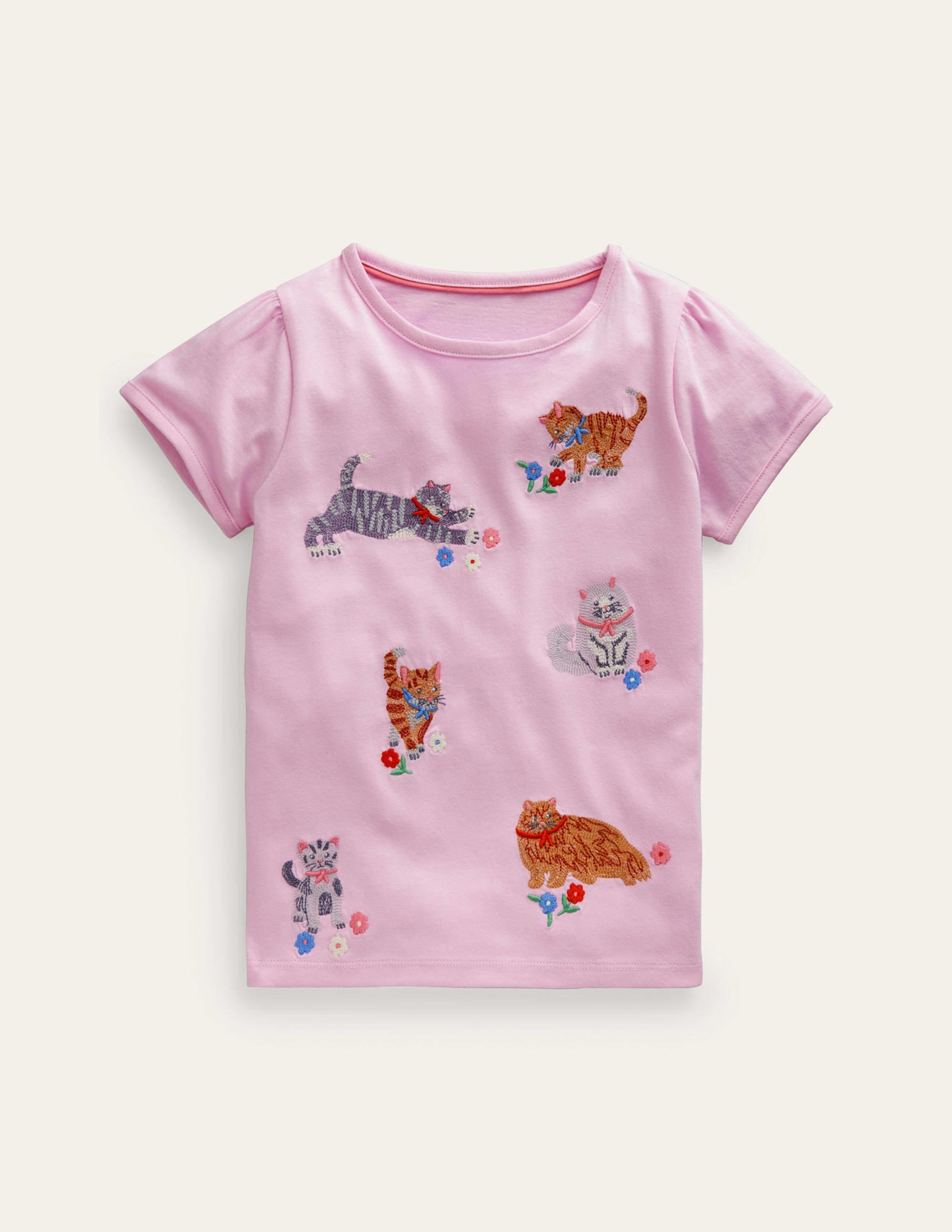Superstitch Jersey Top-Pink Cats - Image 1