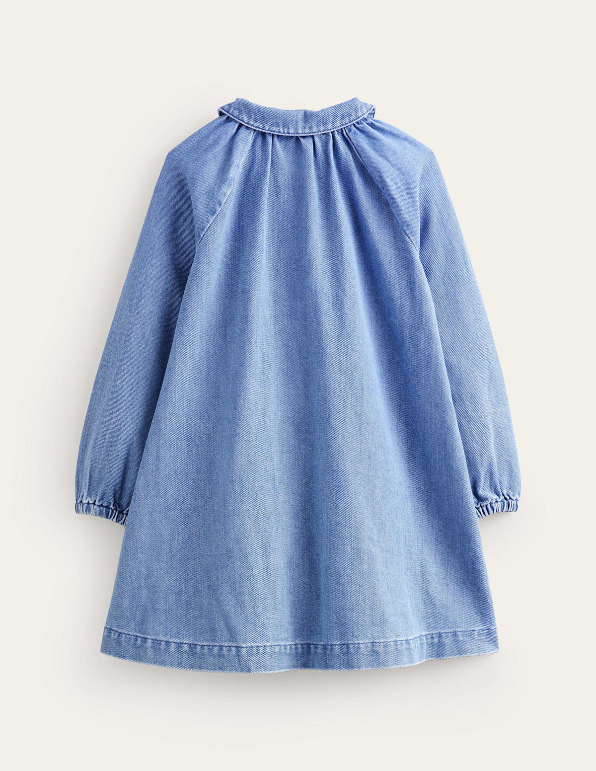Appliqué Shirt Dress-Mid Vintage Denim Weather-2
