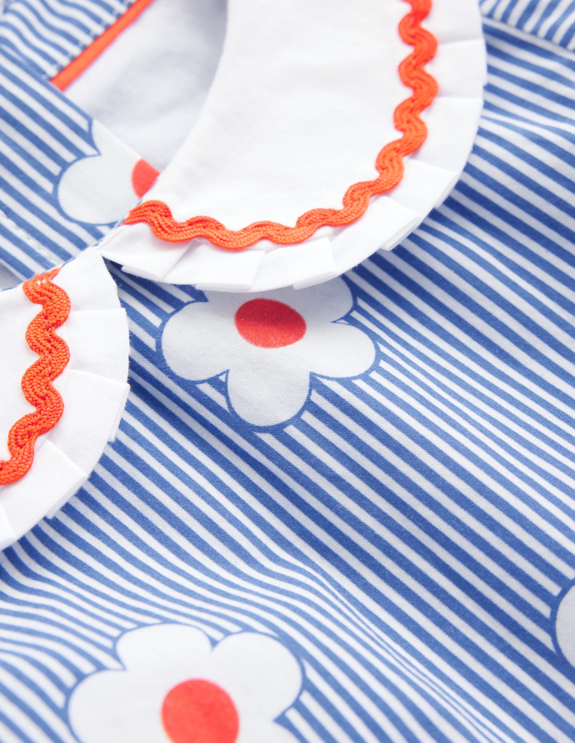 Collared Sailor Dress-Bluejay Daisy Stripe-3