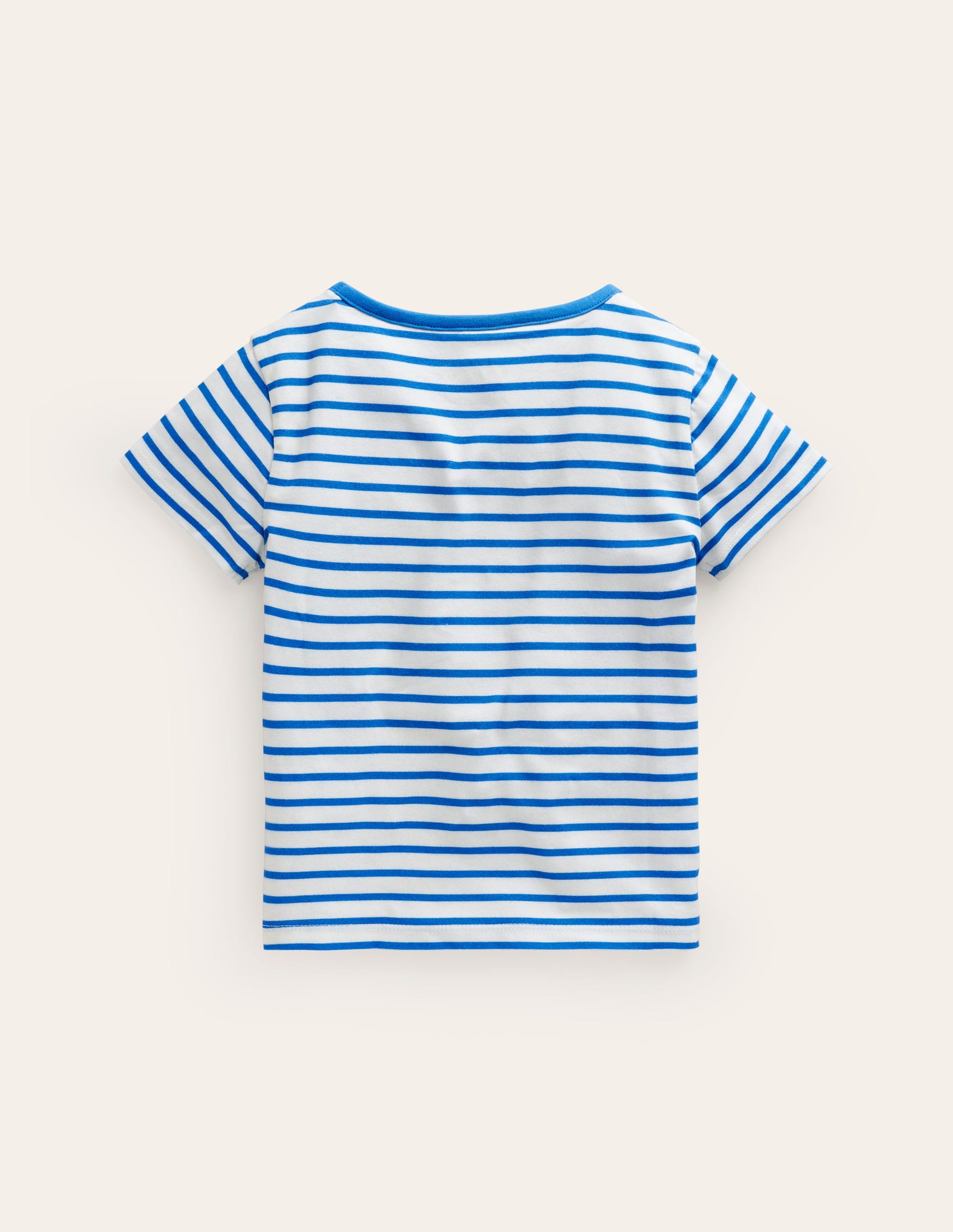 Short Sleeve Appliqué T-shirt-Ivory/ Corsica Blue Jellyfish-2