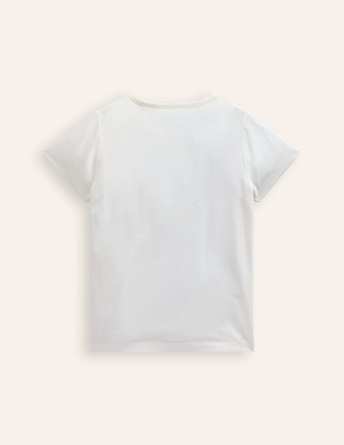 Short Sleeve Appliqué T-shirt-Ivory Butterfly - Image 3