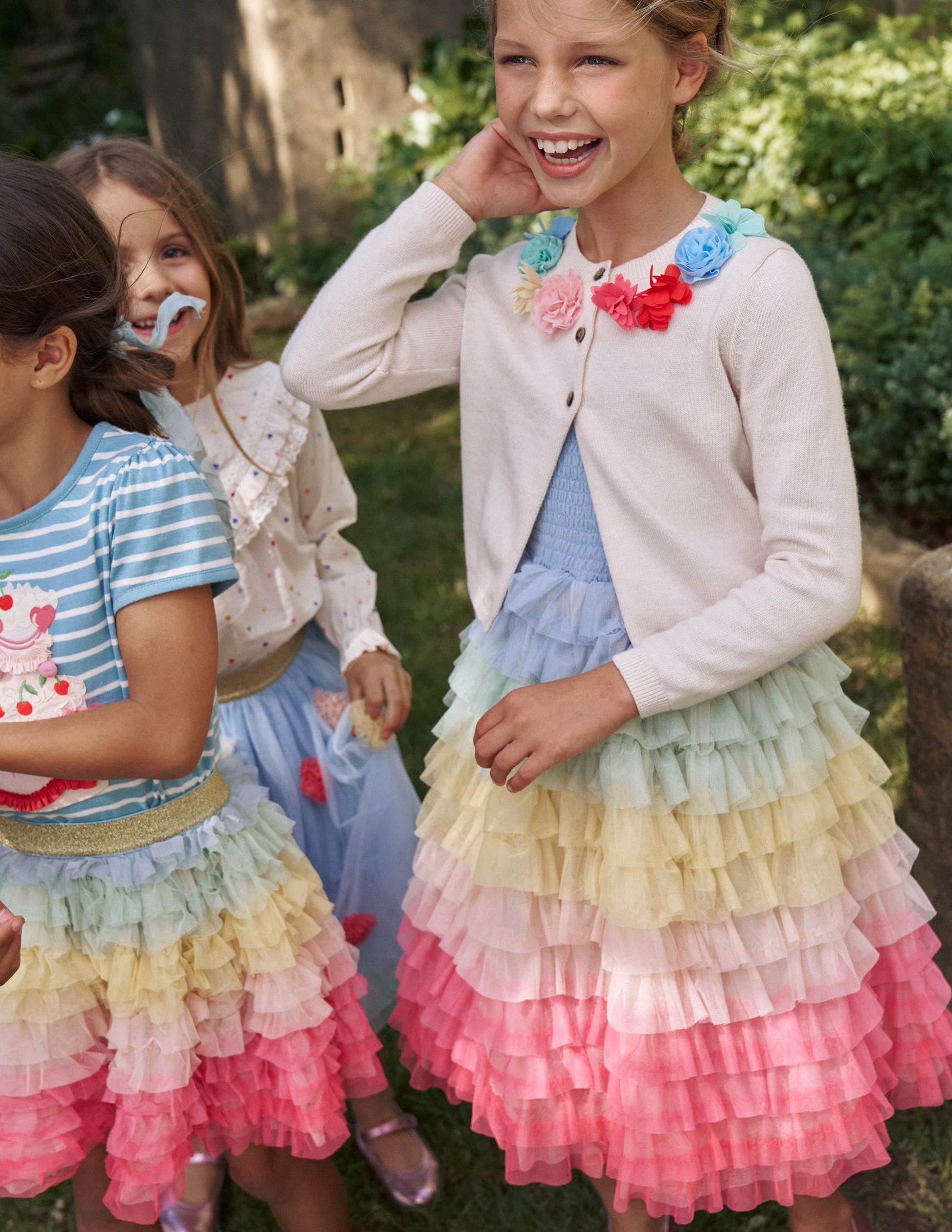 Rainbow Skirt Tulle Dress-Multi Rainbow-4