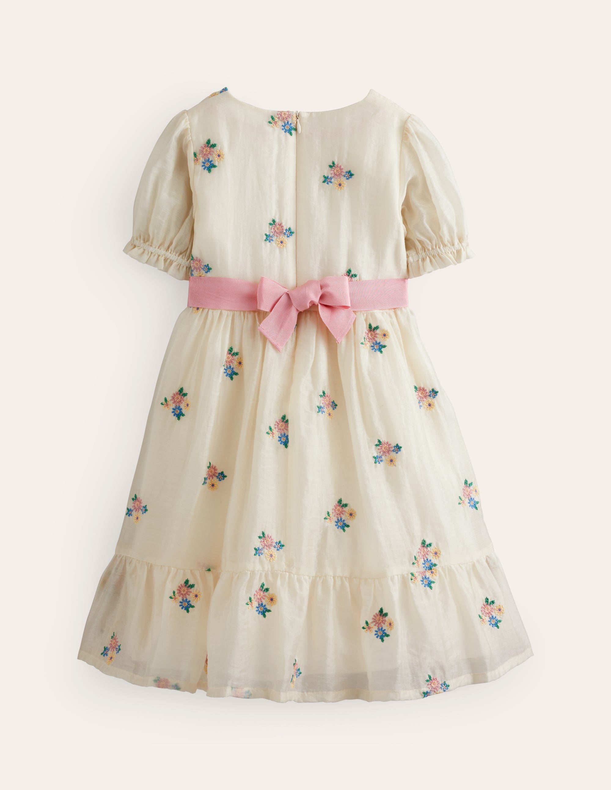 Flutter Organza Dress-Ivory Floral - Image 2