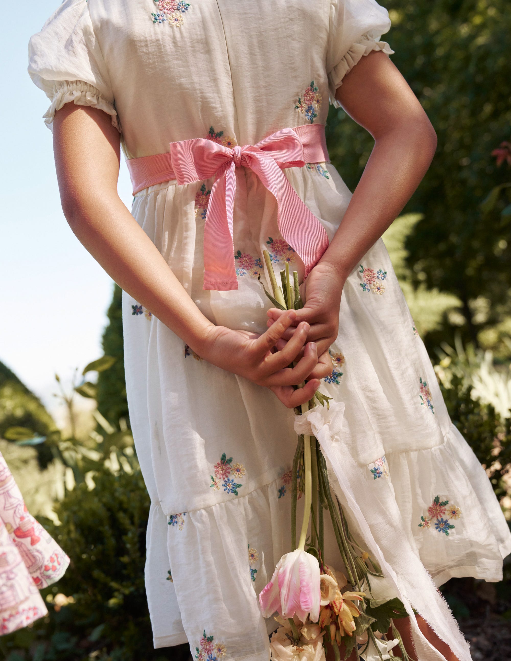 Flutter Organza Dress-Ivory Floral - Image 5