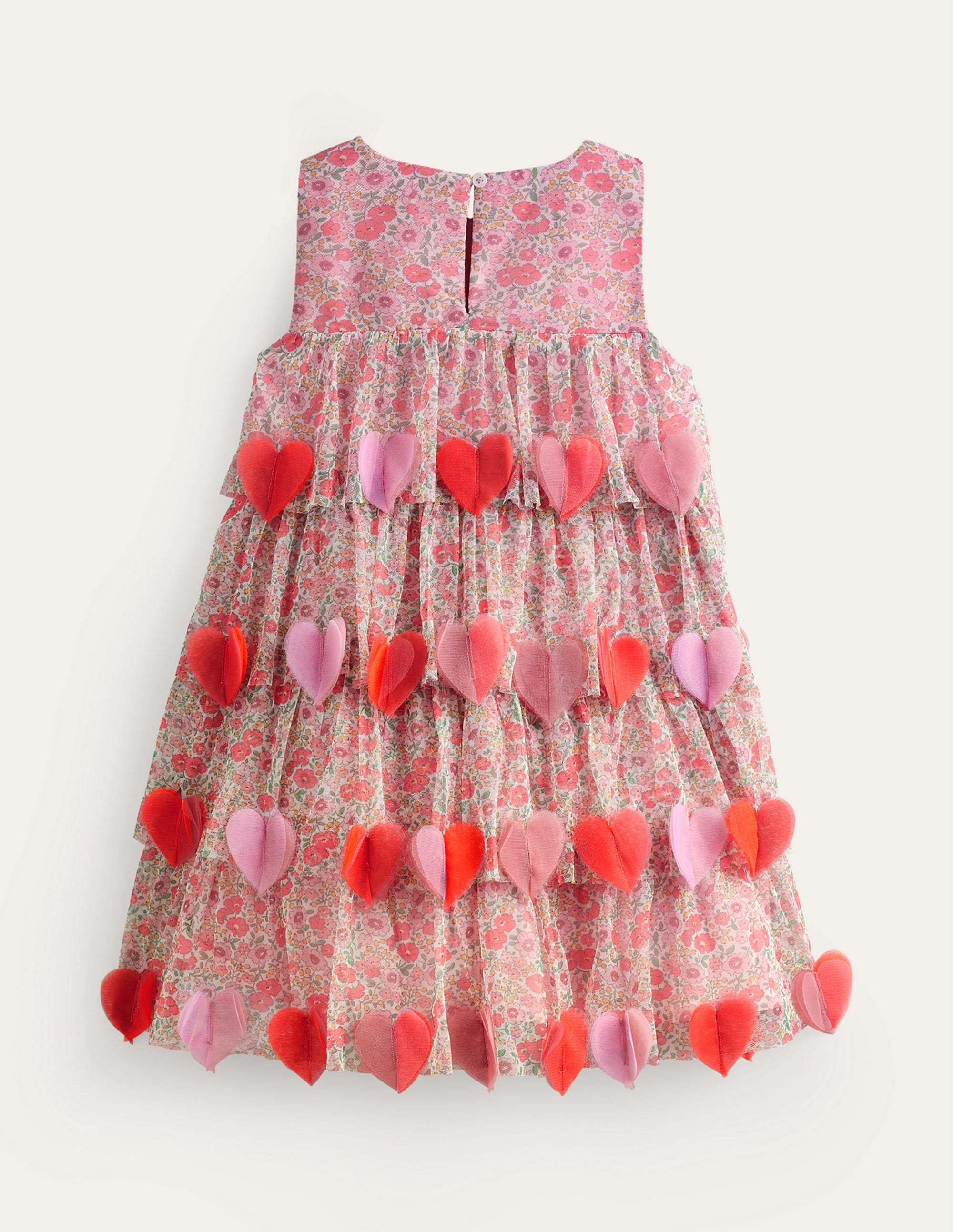 Heart Flutter Party Dress-Pink Flowerbed - Image 2