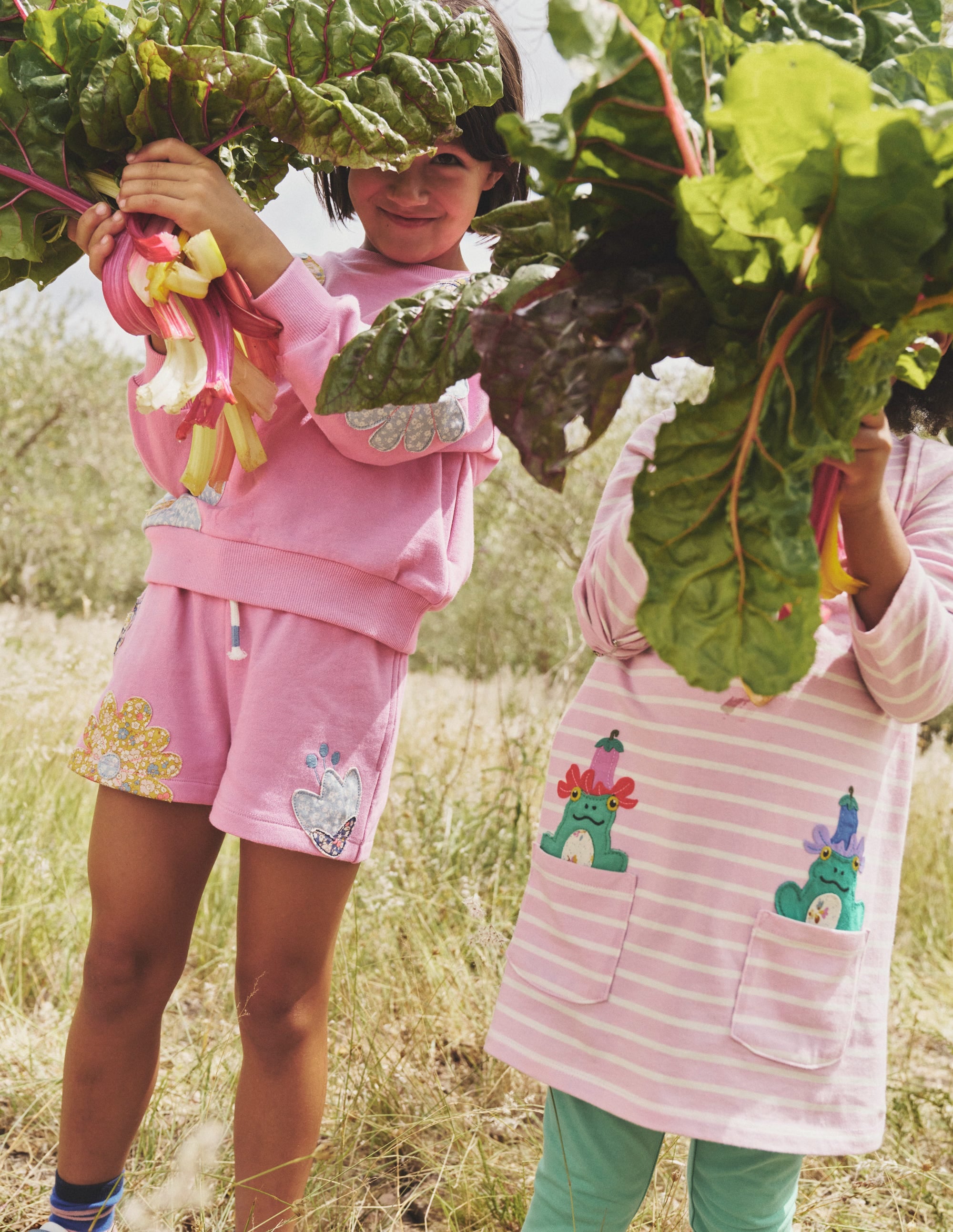 Applique Jersey Shorts-Cosmos Pink Patchwork - Image 4