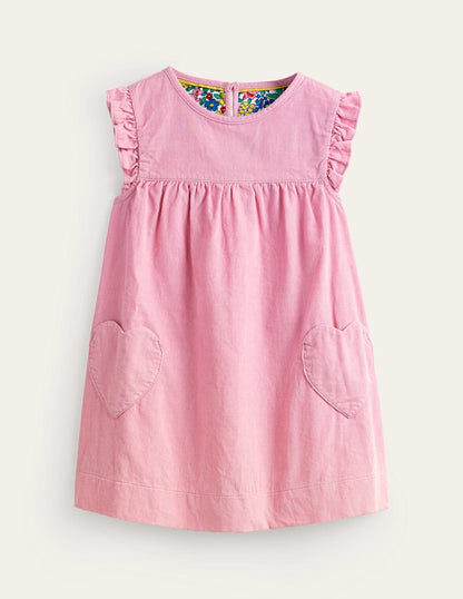 Woven Heart Pocket Tunic-Bubblegum-1