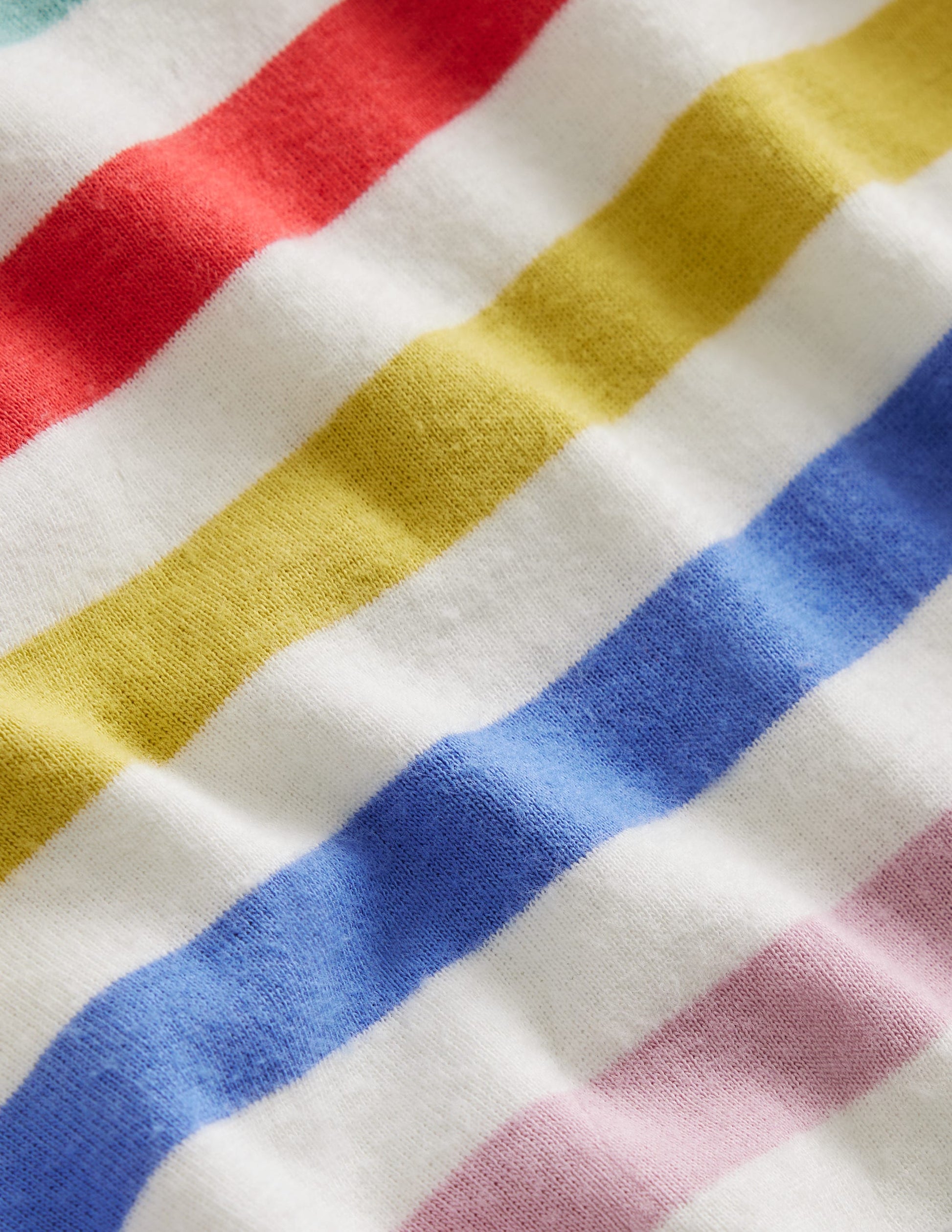 Striped Short John Pyjamas-Jam/Georgian Blue-3