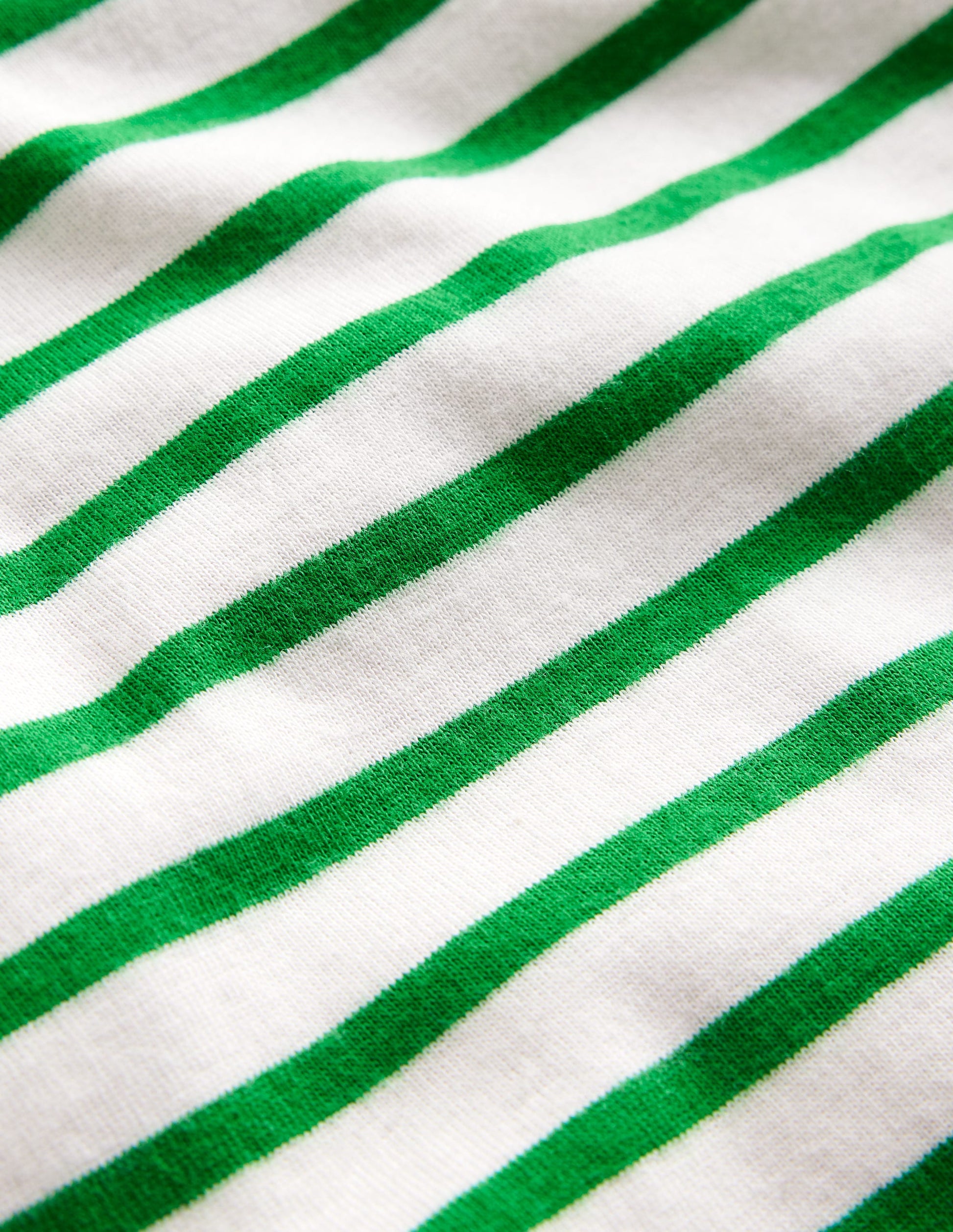 Striped Short John Pyjamas-Ivory/Green Breton-3